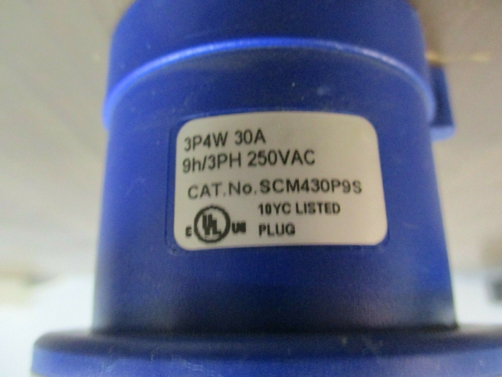 Scame Plug SCM430P9S 30A 250V 3P 4W Used