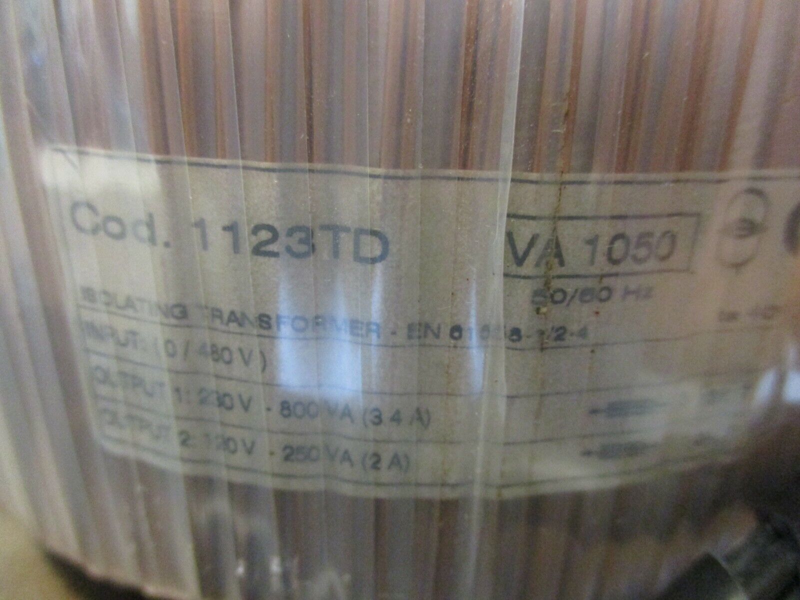 Optelec Isolating Transformer 1123TD 1050VA Pri: 480V Sec: 120/230V 50/60Hz Used