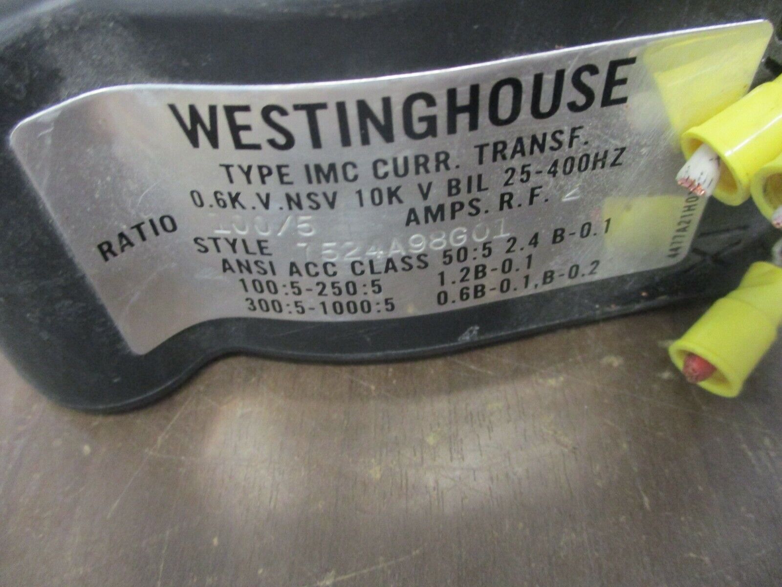 Westinghouse Type IMC Current Transformer 7524A98G01 Ratio 200:5A 600V 10KV BIL