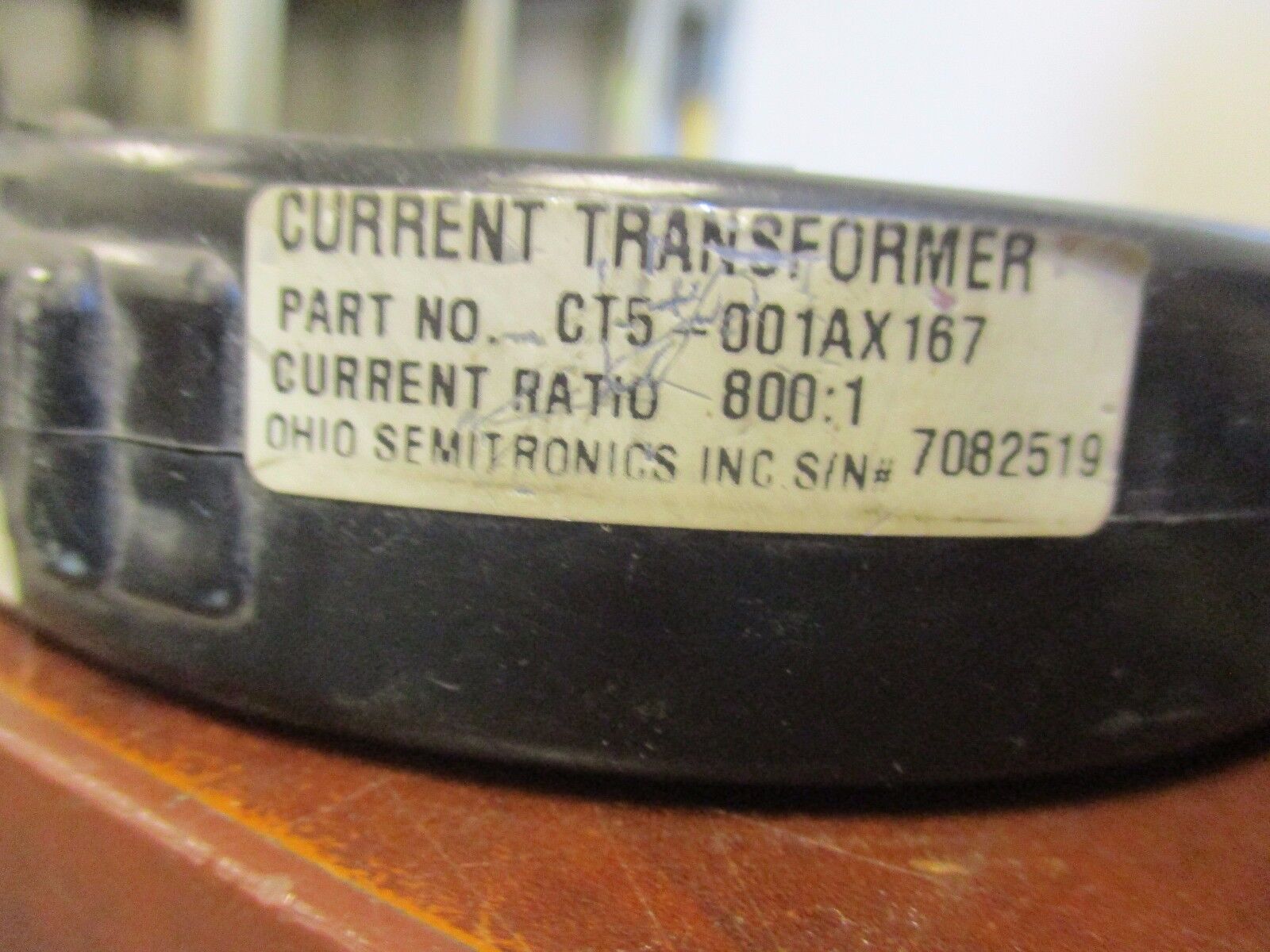 Ohio Semitronics Current Transformer CT5-001AX167 Ratio: 800:1 Used