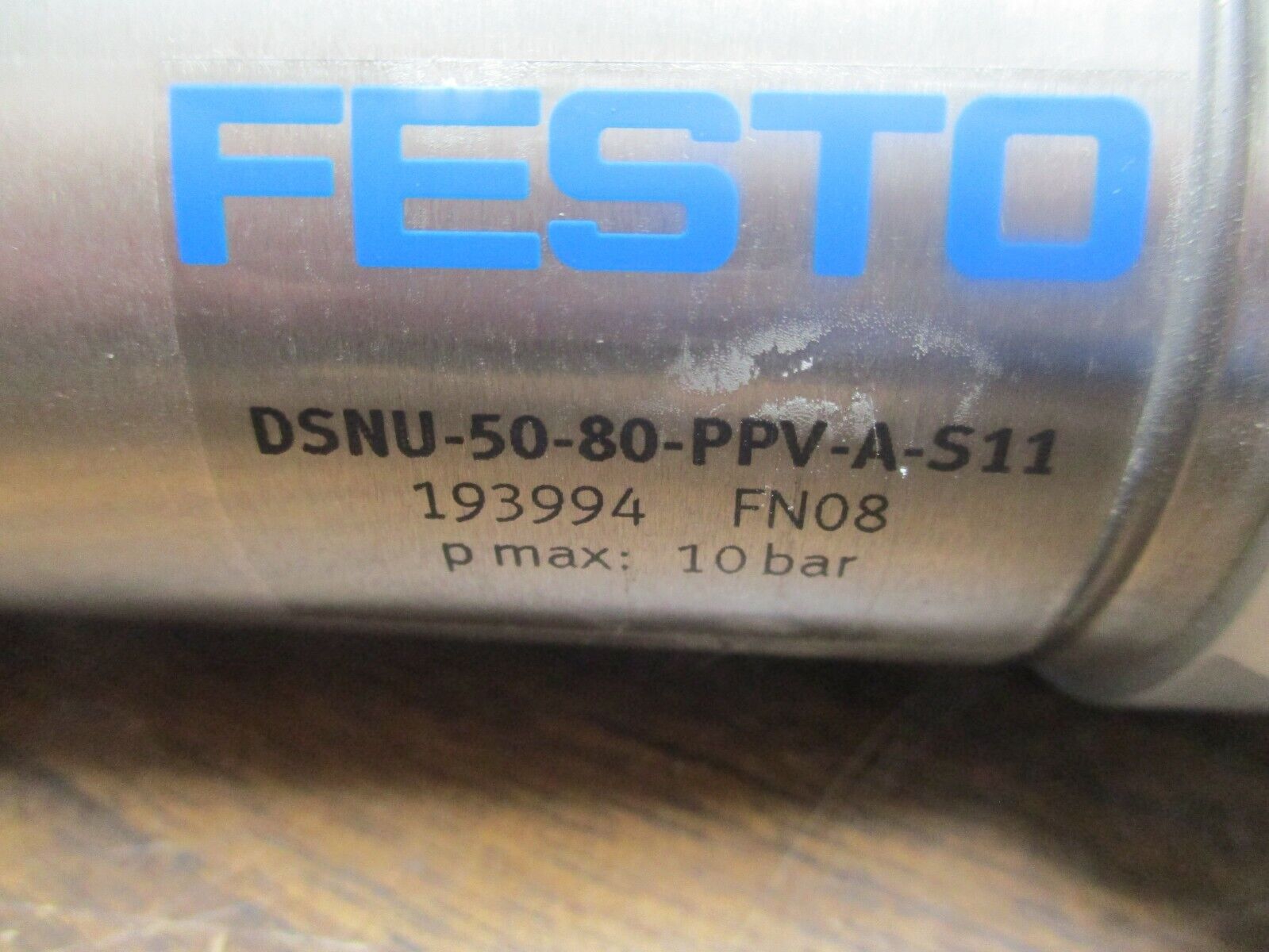 Festo Pneumatic Cylinder DSNU-50-80-PPV-A-S11 10 Bar Used