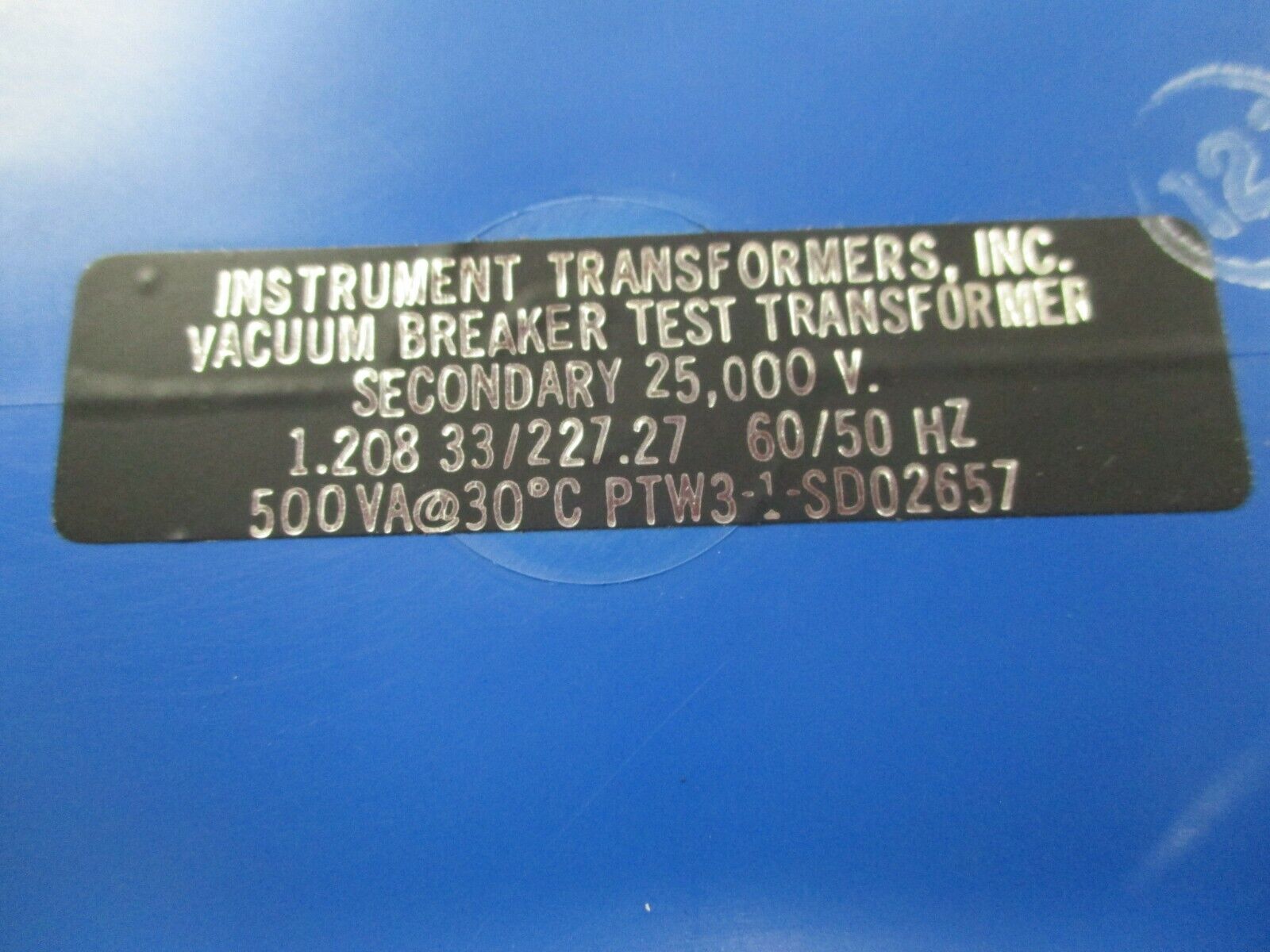 Instrument Transformers Vacuum Breaker Test Transformer PTW3-1-SD02657 50/60Hz