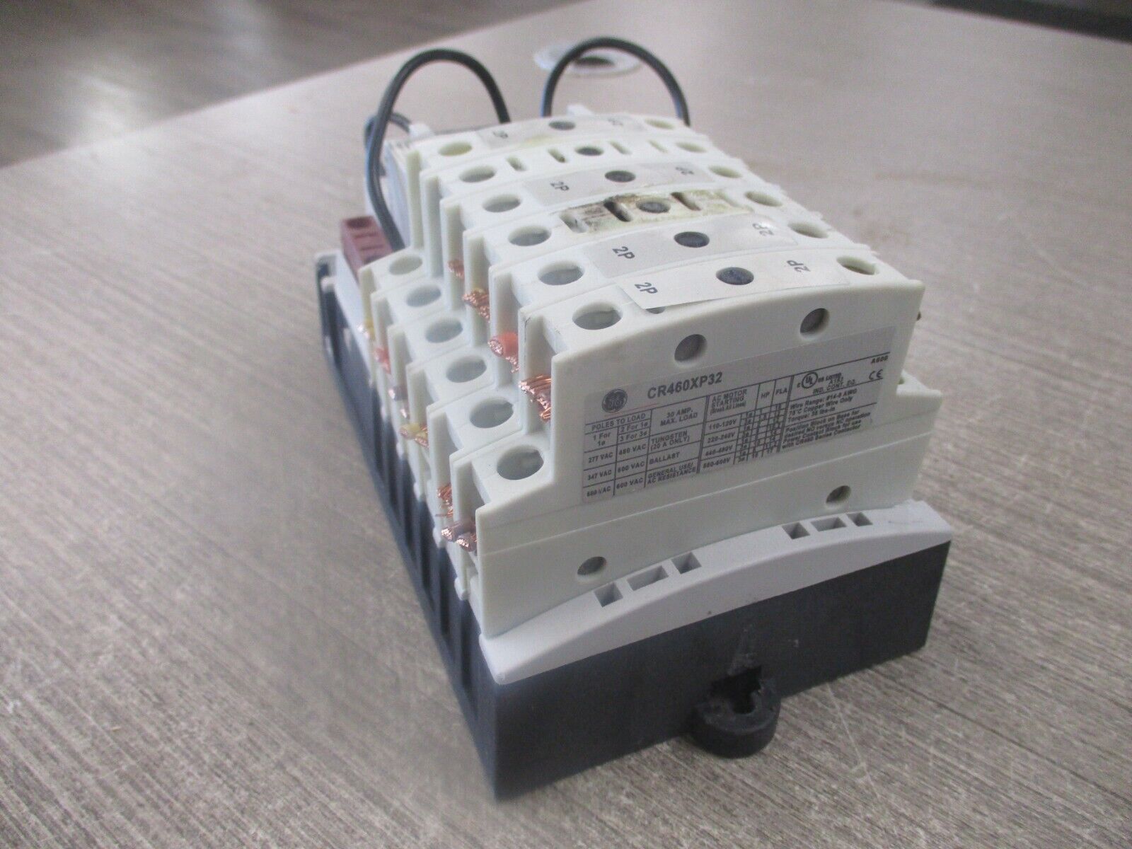 GE Lighting Contactor CR460B 265-277V Coil w/ (6) Power Pole Used