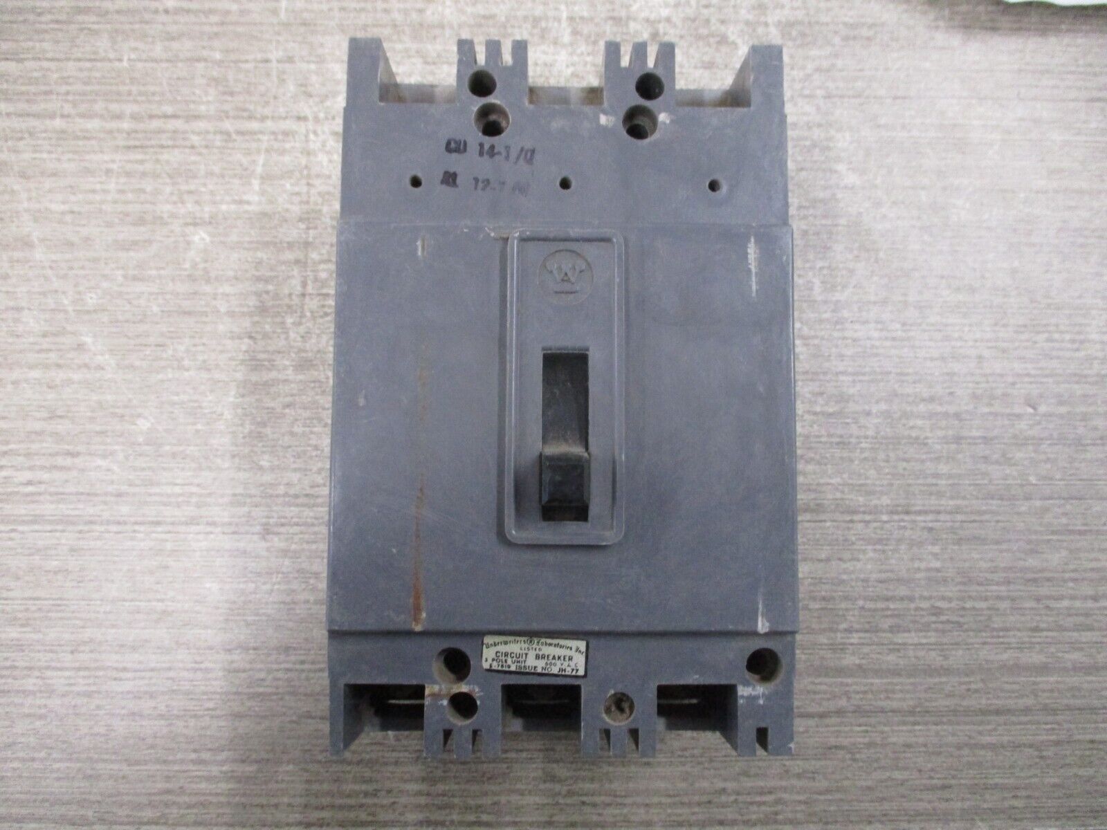 Westinghouse AB De-ion Circuit Breaker HFA3030 30A 600V 3P Used