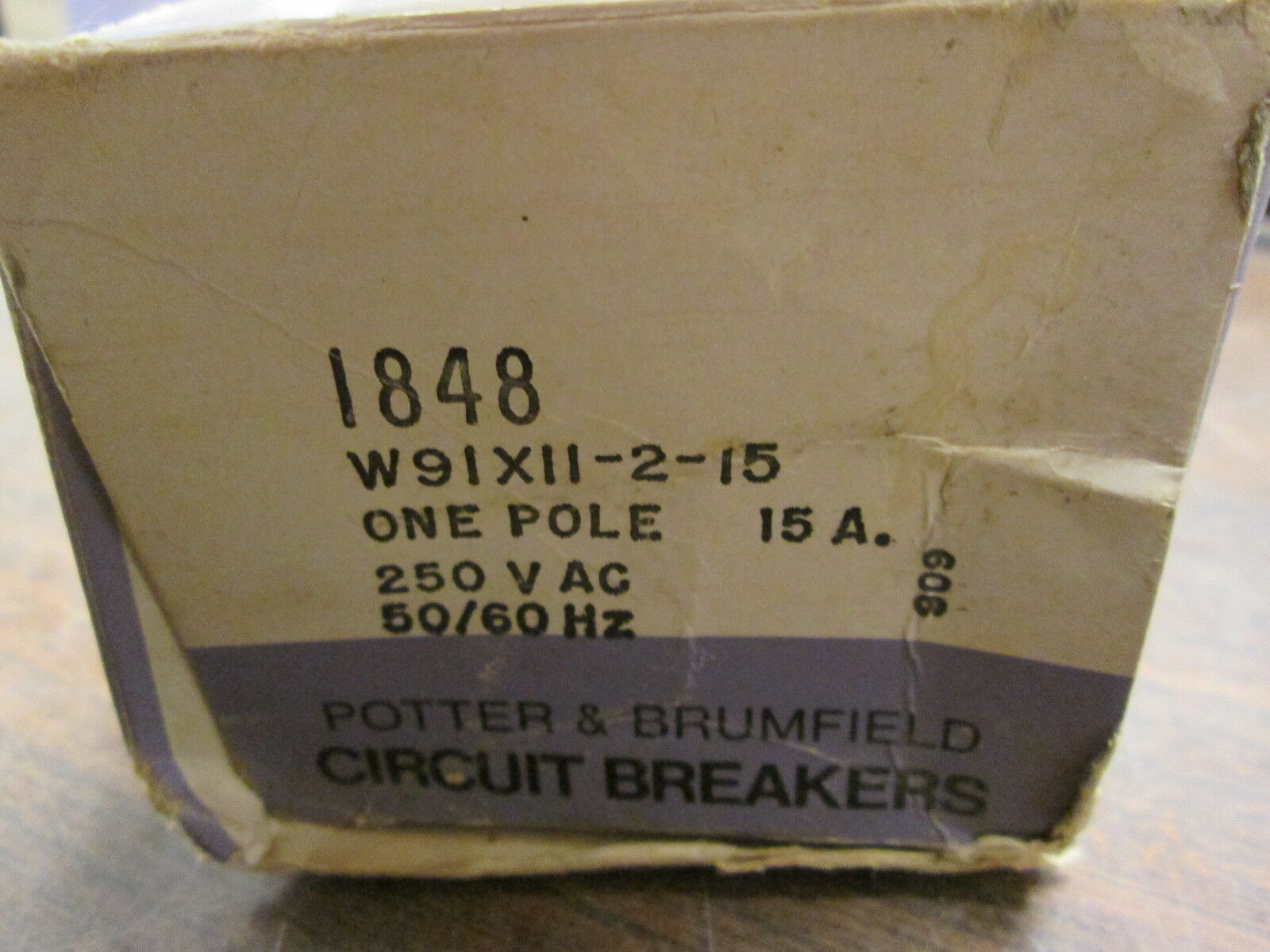 Potter & Brumfield Circuit Breaker W91X11-2-15 15A 1P 250V New Surplus