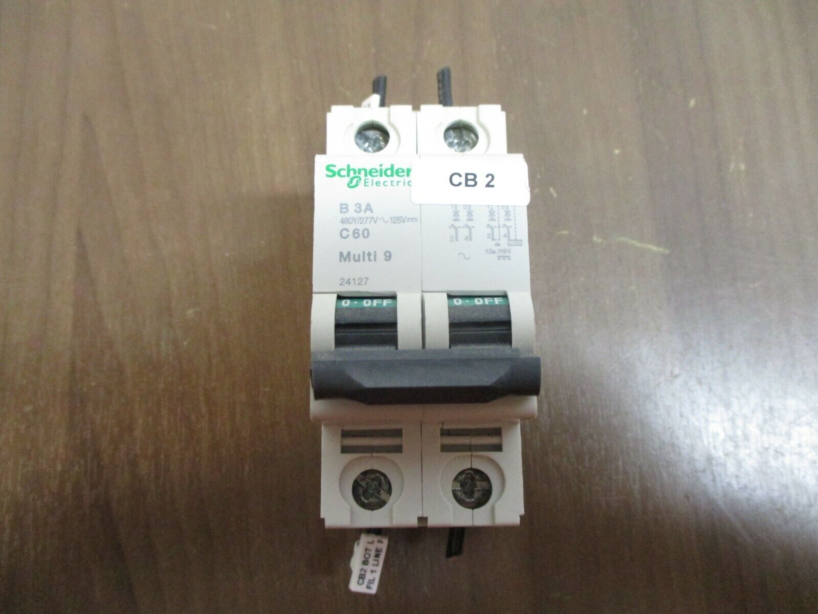 Schneider Electric Circuit Breaker 24127 3A 480Y/277V 2P Used