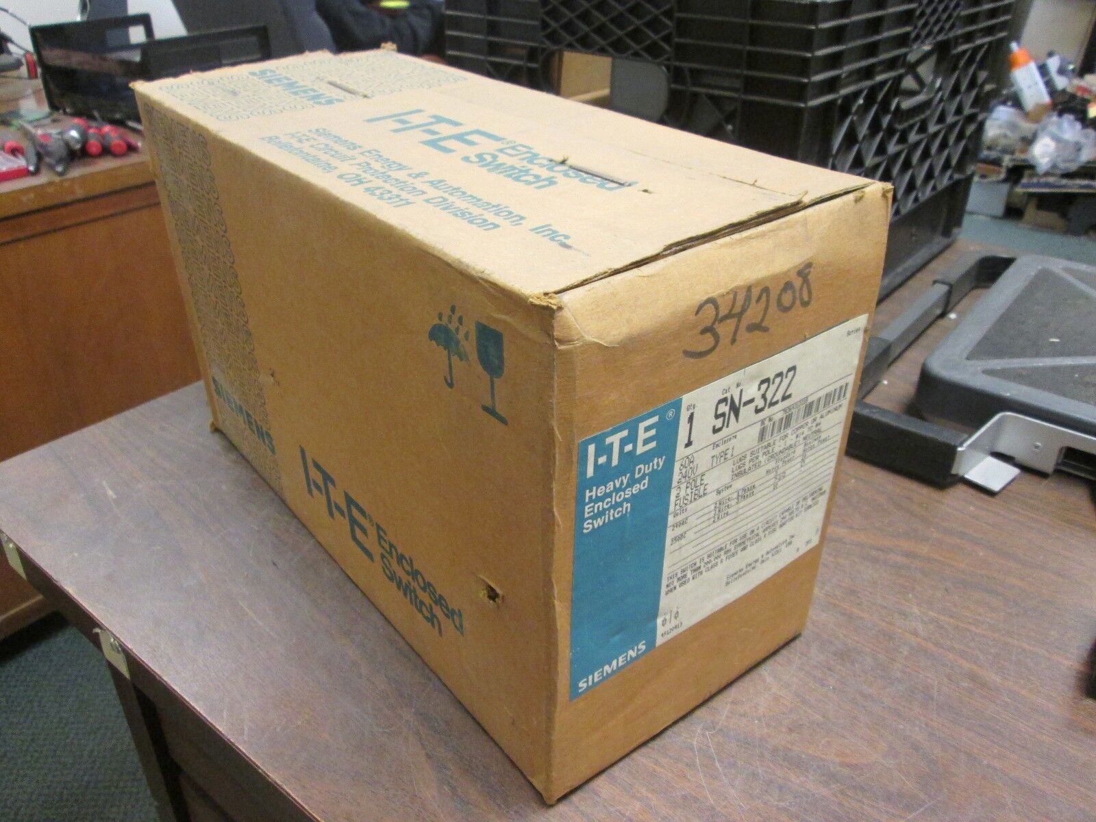 ITE Safety Switch SN-322 60A 240V 2P New Surplus