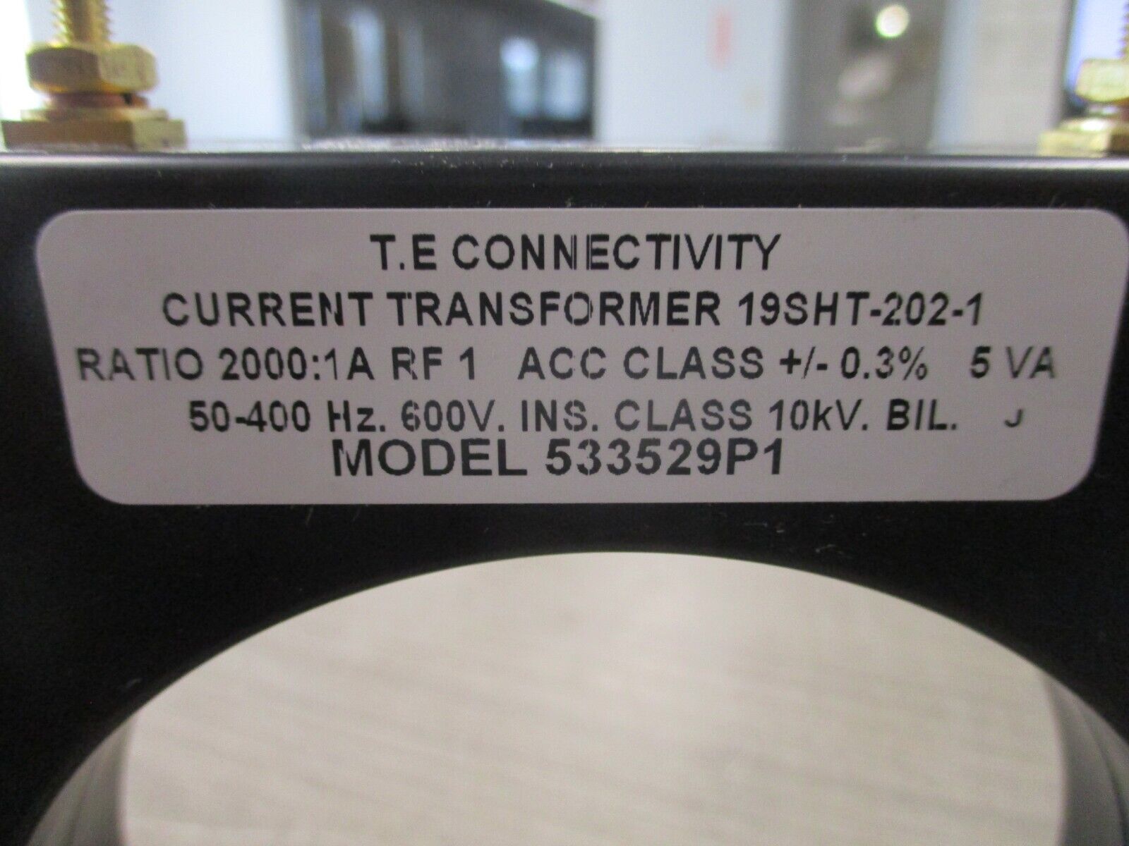 TE Connectivity 533529P1 Current Transducer 19SHT-202-1 50-400HZ New Surplus