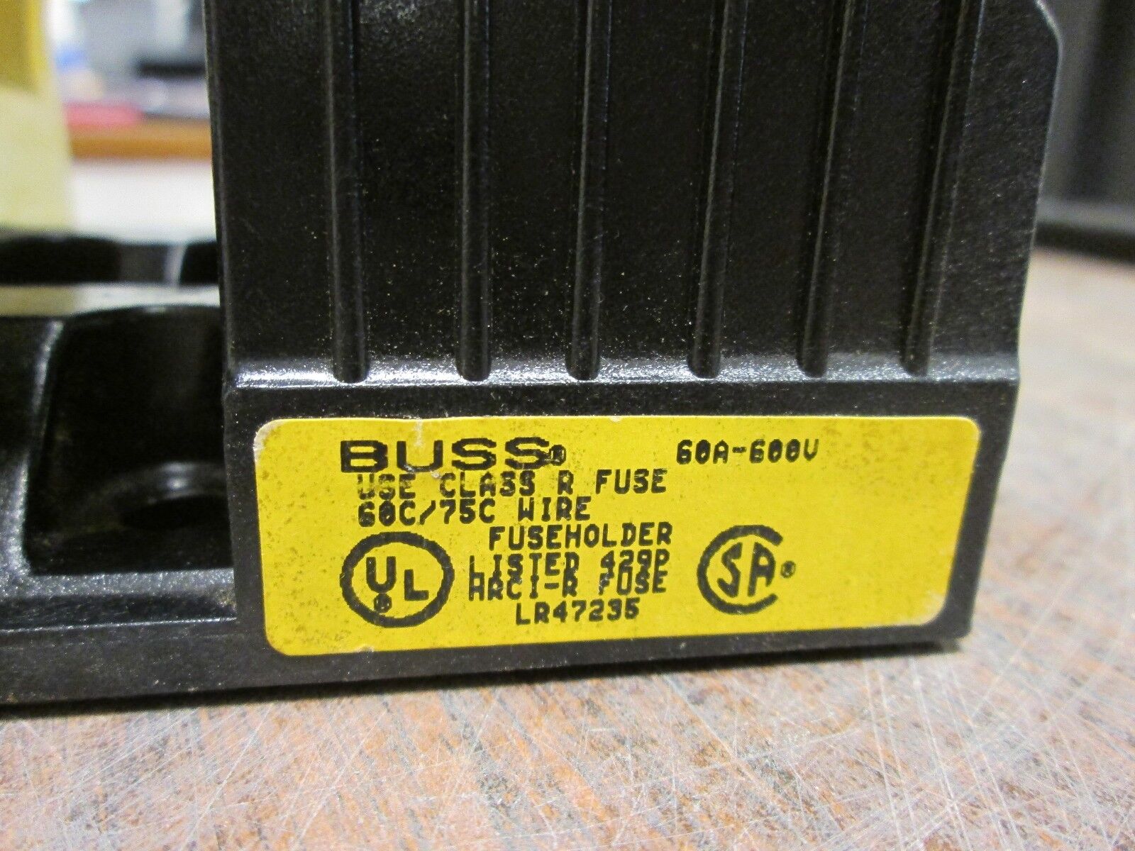 Buss Fuseholder R60060-2CR 60A 600V 2P Lot of 2 Used