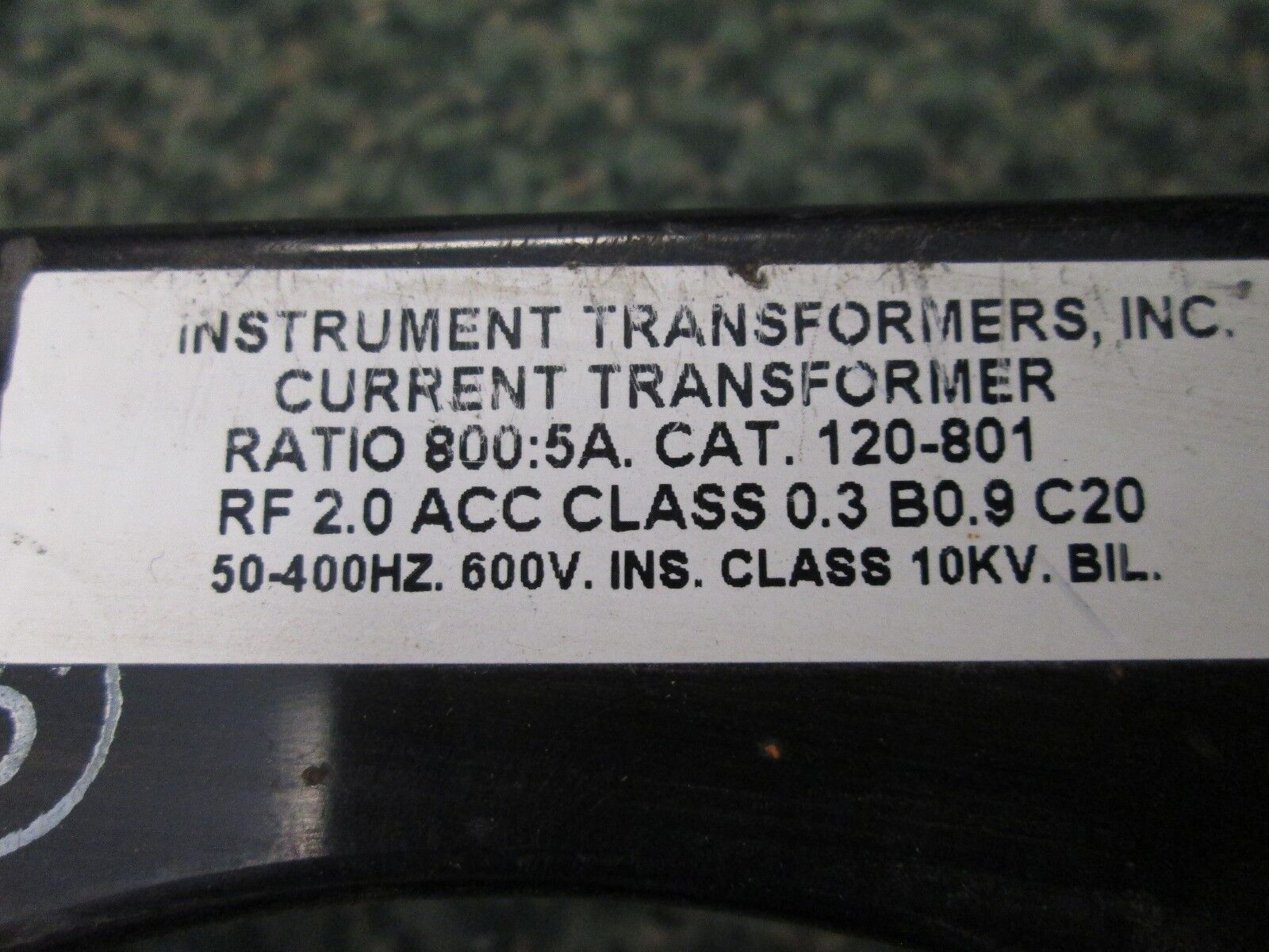 Instrument Transformers Current Transformer 120-801 800:5A 10KV BIL 50-400Hz