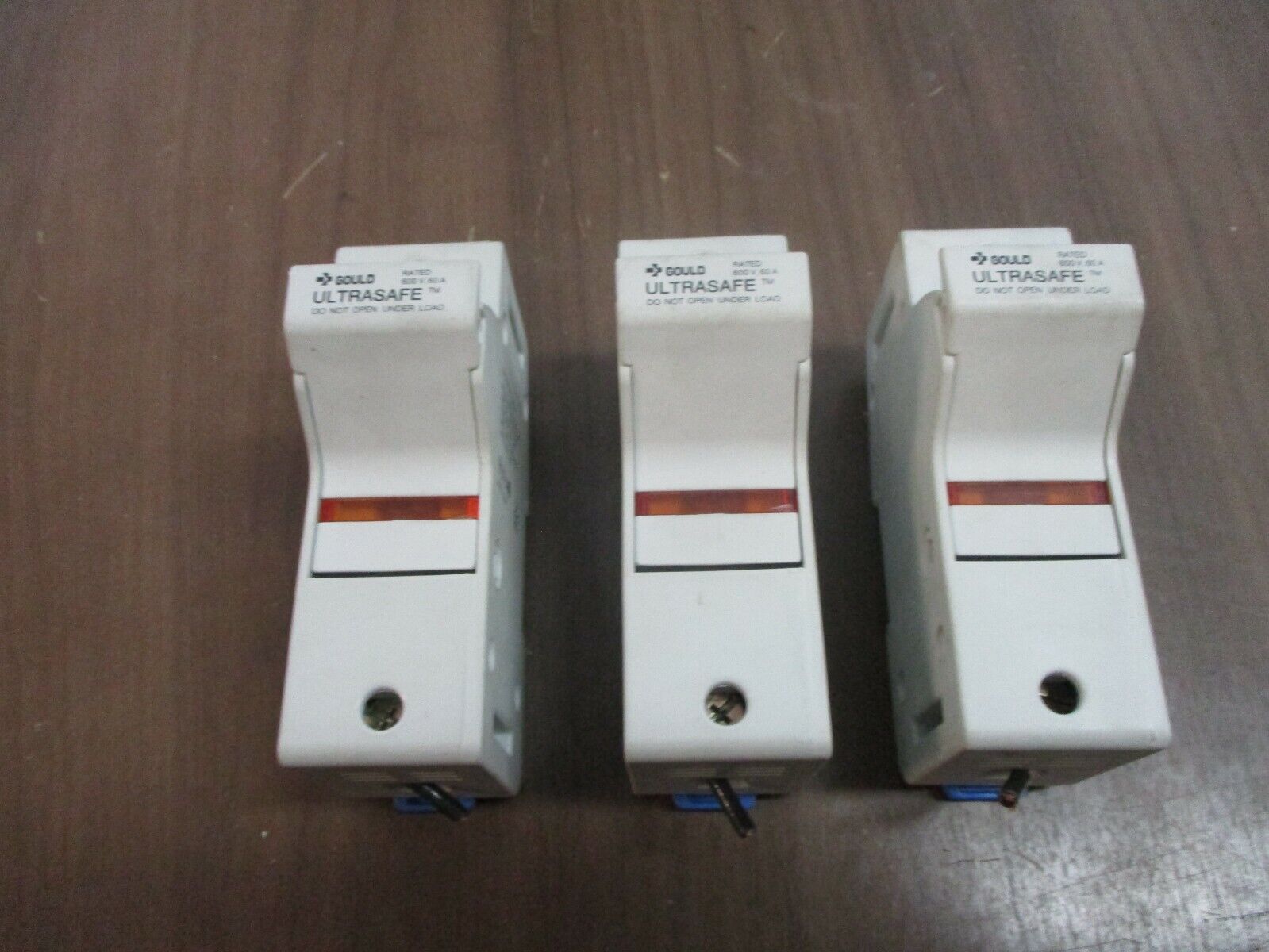 Gould Ultrasafe Fuse Holder US6J1I 60A 600V 1P *Lot of 3* Used