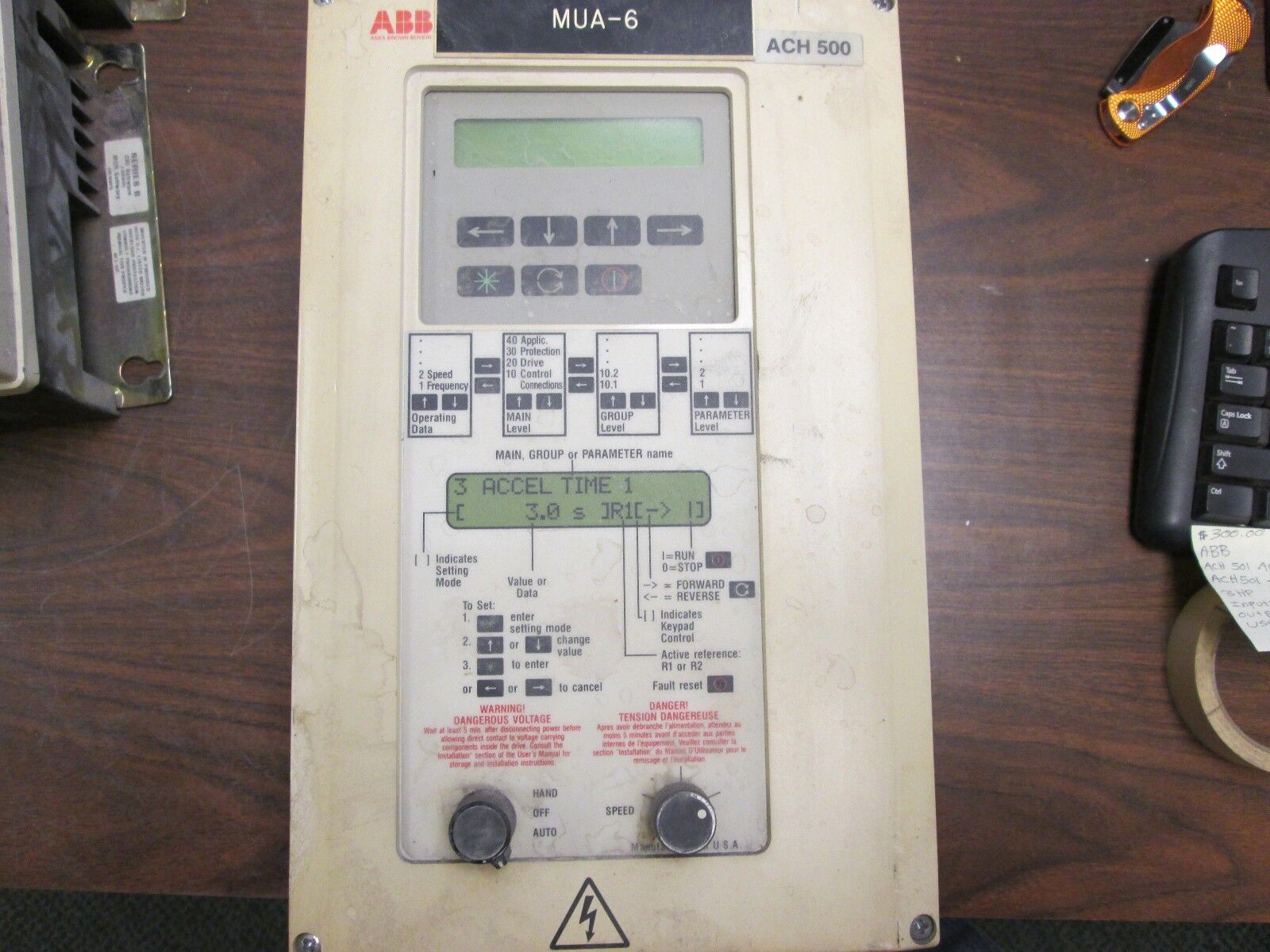 ABB ACH 501 AC Drive ACH501-003-4-00P2 3HP Used