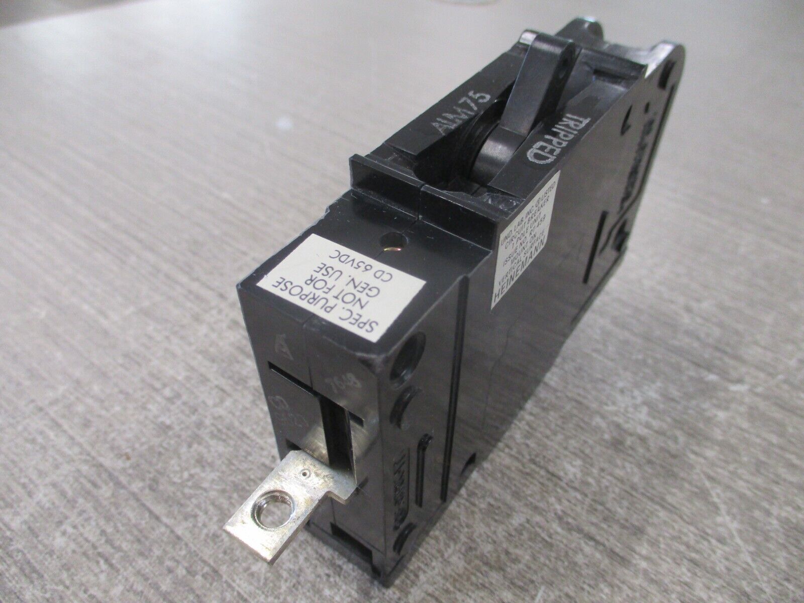 Heinemann Circuit Breaker CD1-H9-DU-0075 75A 65VDC 1P Used