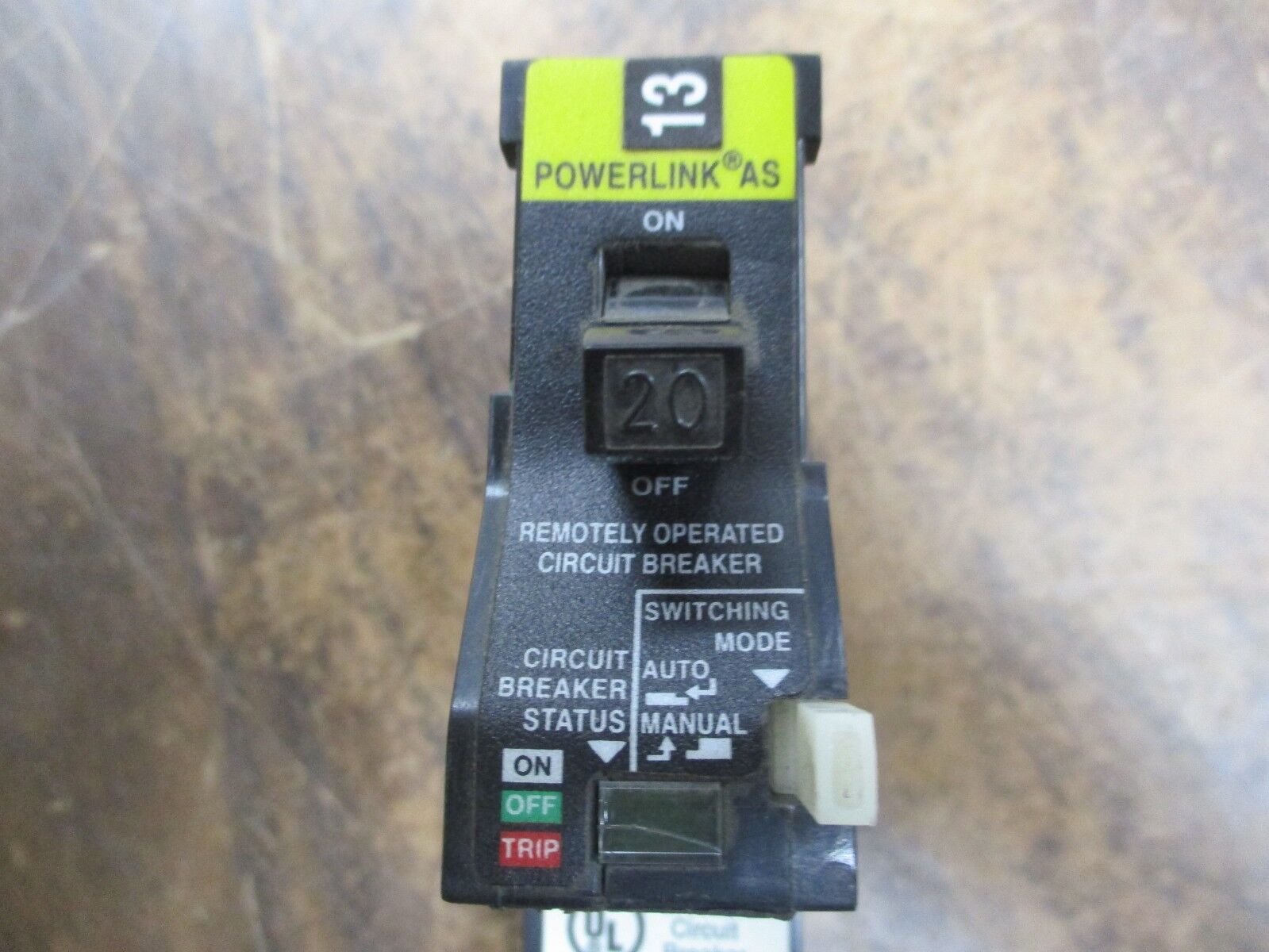 Square D Powerlink AS Remotely Operated Circuit Breaker EHB14020AS 20A 1P Used