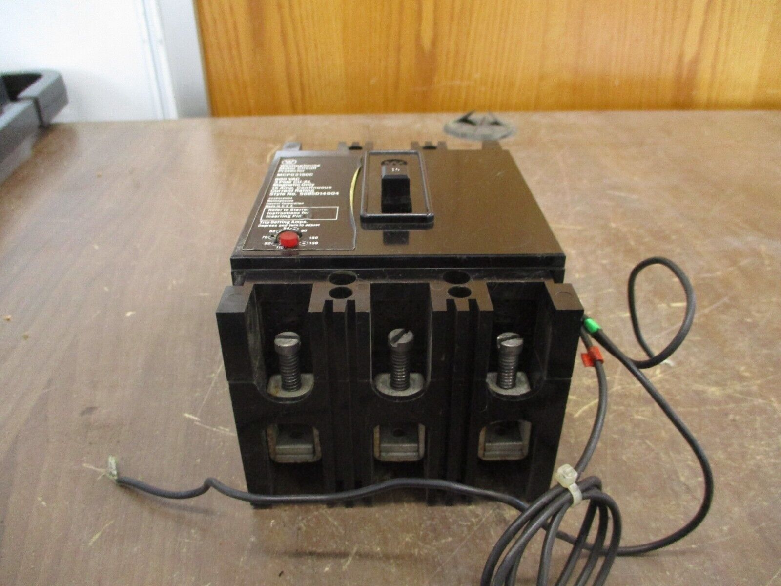 Westinghouse Motor Protector Circuit Breaker MCP03150C 15A Trip: 50-150A 600V 3P