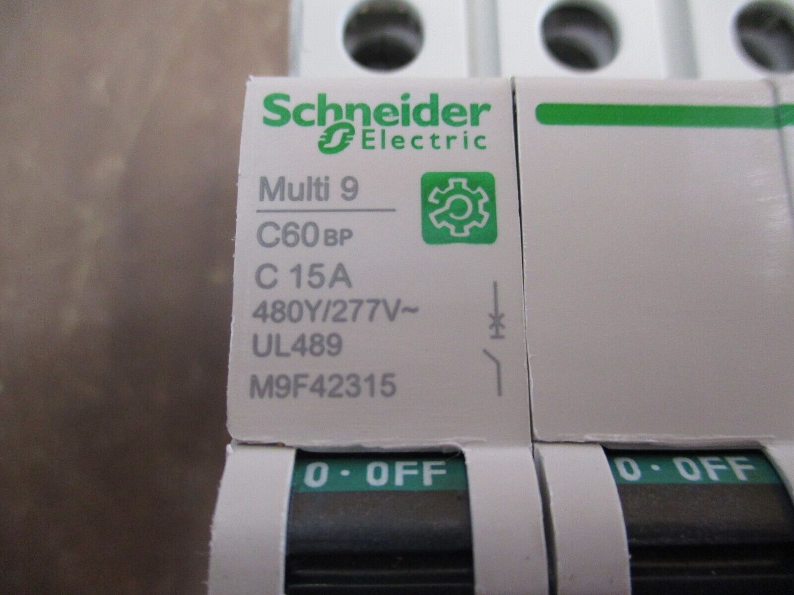 Schneider Electric Multi 9 Circuit Breaker M9F42315 15A 480Y/277V 3P Used