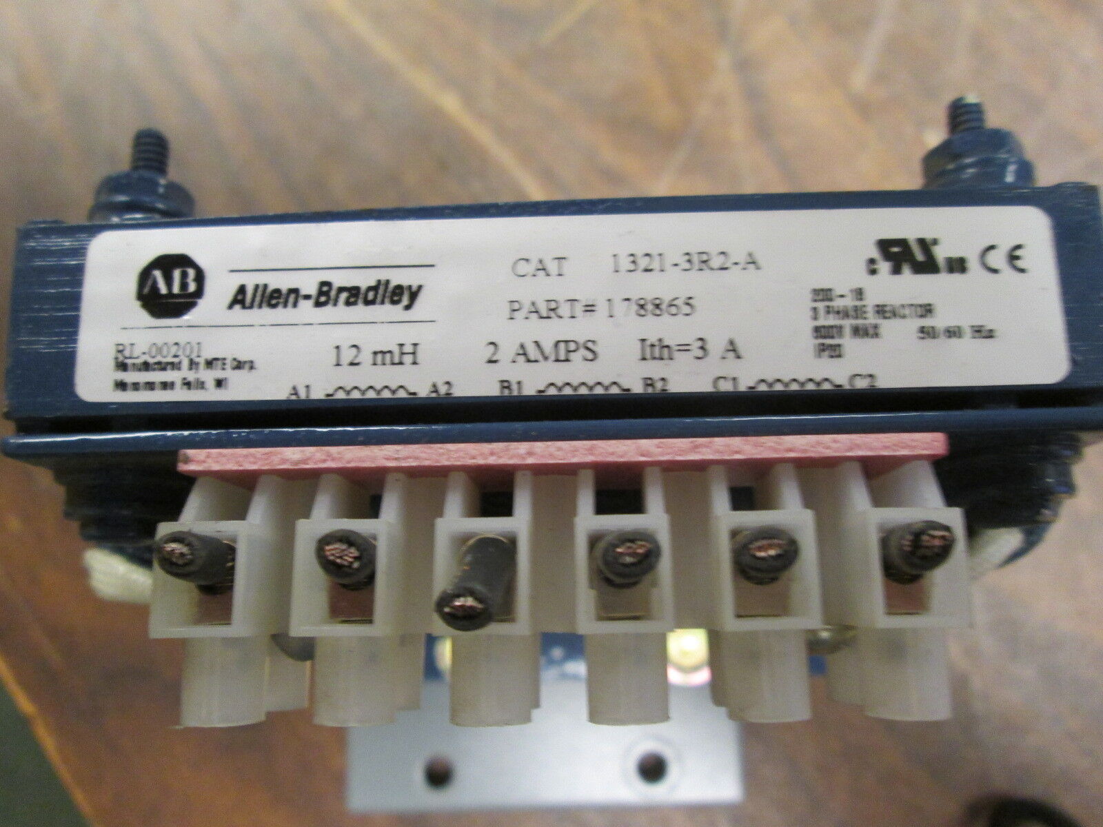 Allen-Bradley 3Ph Line Reactor 1321-3R2-A 2A 12mH 600V Used