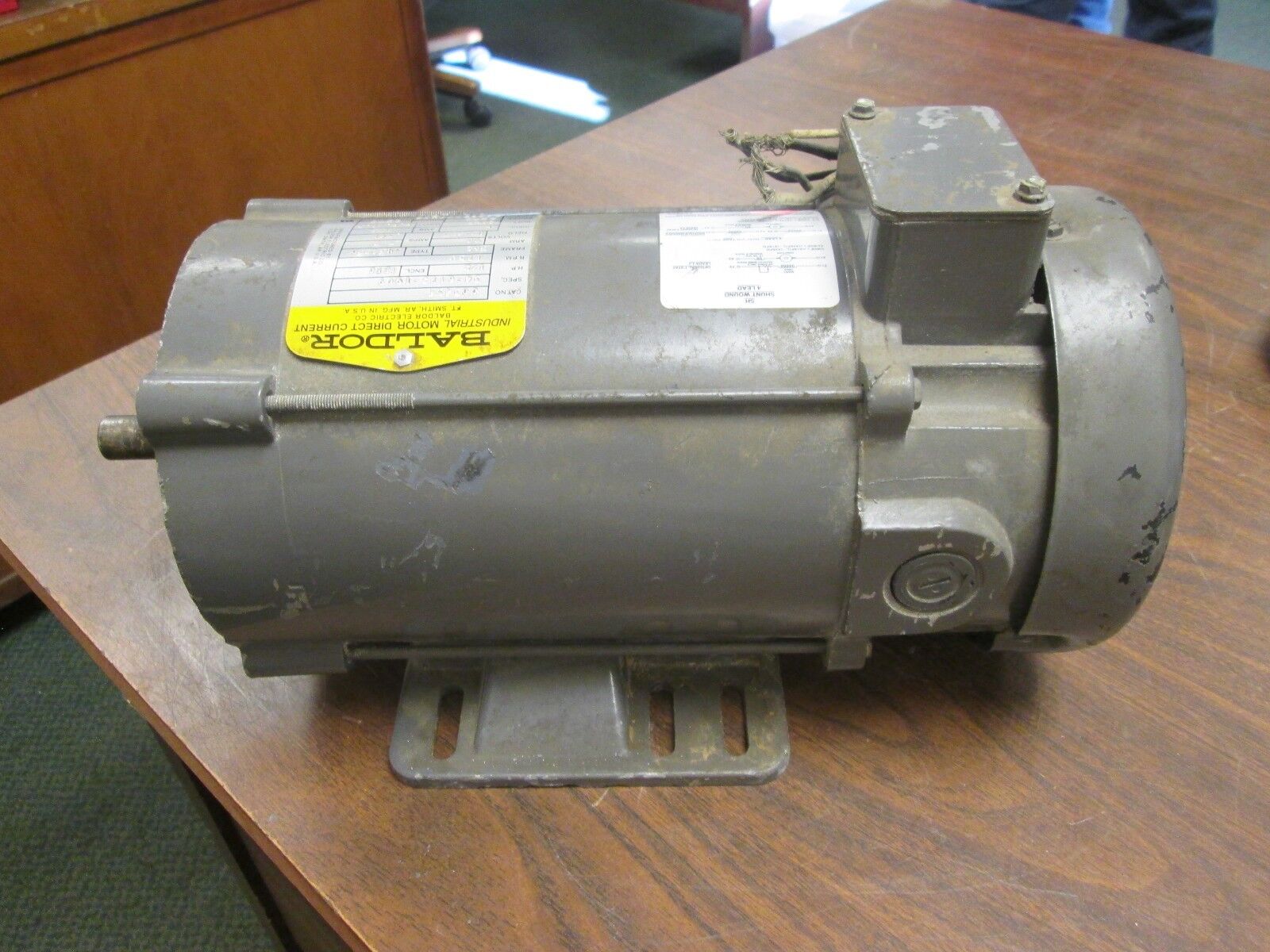 Baldor DC Motor CD3450 0.5HP 1750RPM 56C Frame ARM:90V 5.2A Field:100/50V 0.5/1A