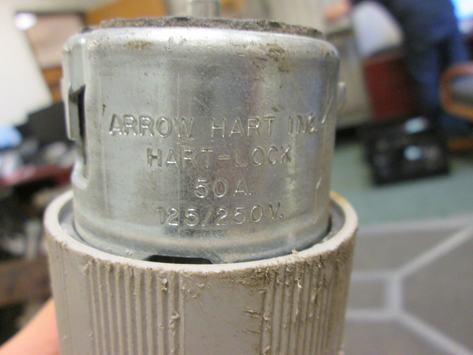 Arrow Hart  Hart-Lock Receptacle  50A  125/250V  4W  Used