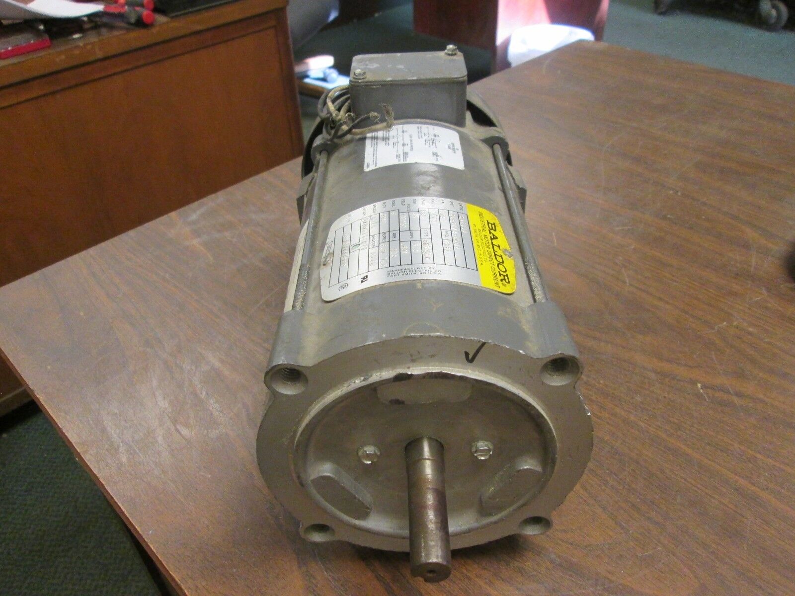 Baldor DC Motor CD3450 0.5HP 1750RPM 56C Frame ARM:90V 5.2A Field:100/50V 0.5/1A