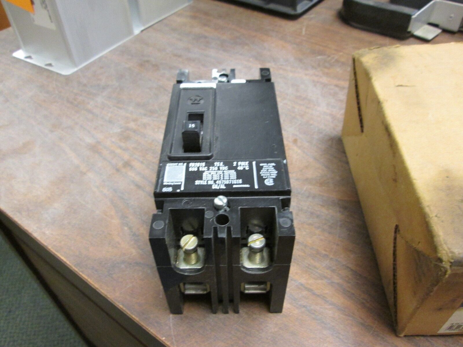 Westinghouse Circuit Breaker FB2015 15A 600V 2P New Surplus