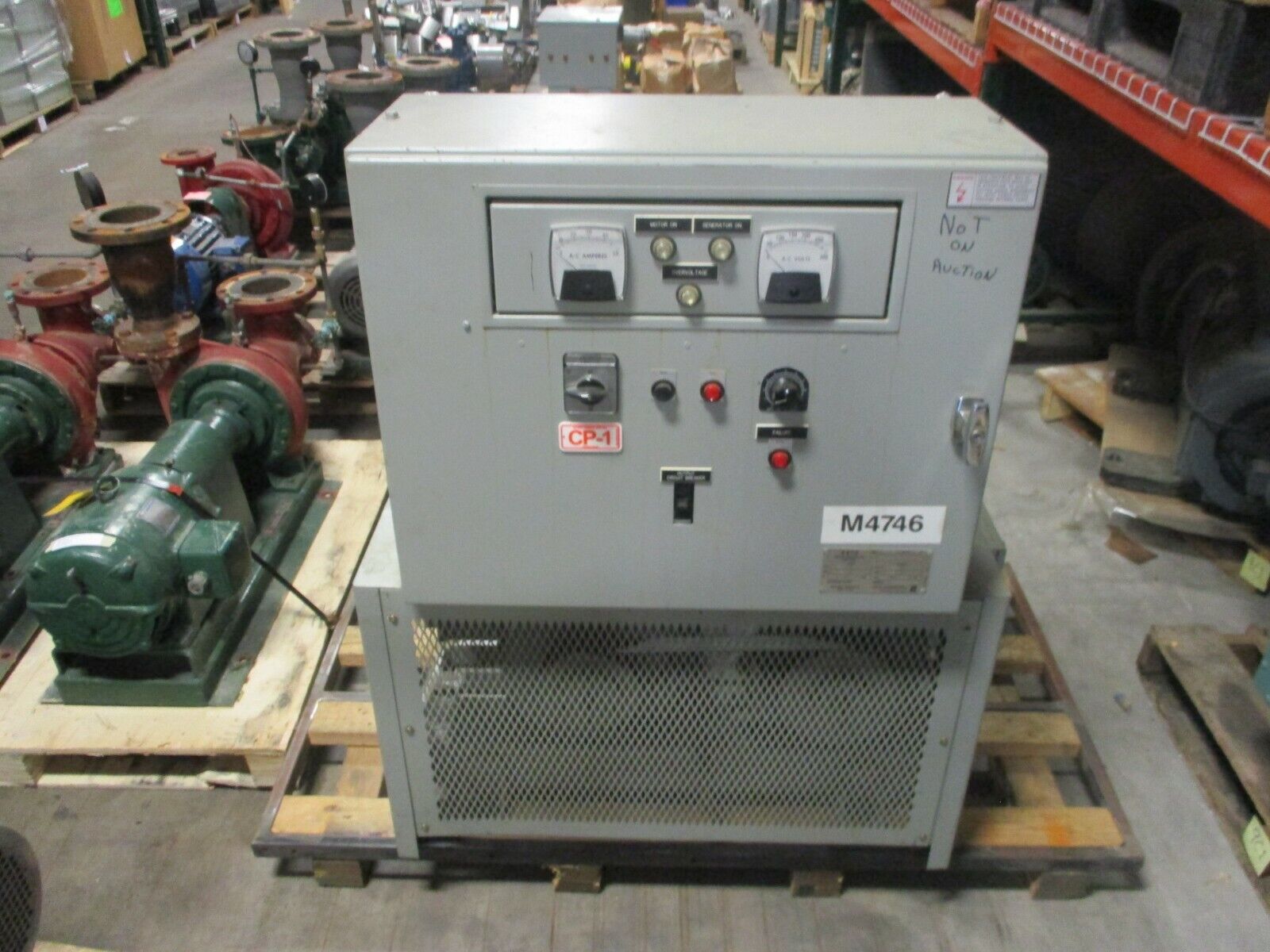 Kato Brushless Synchronous AC Generator w/Control Panel 4P82-0413 10HP 5KW Used