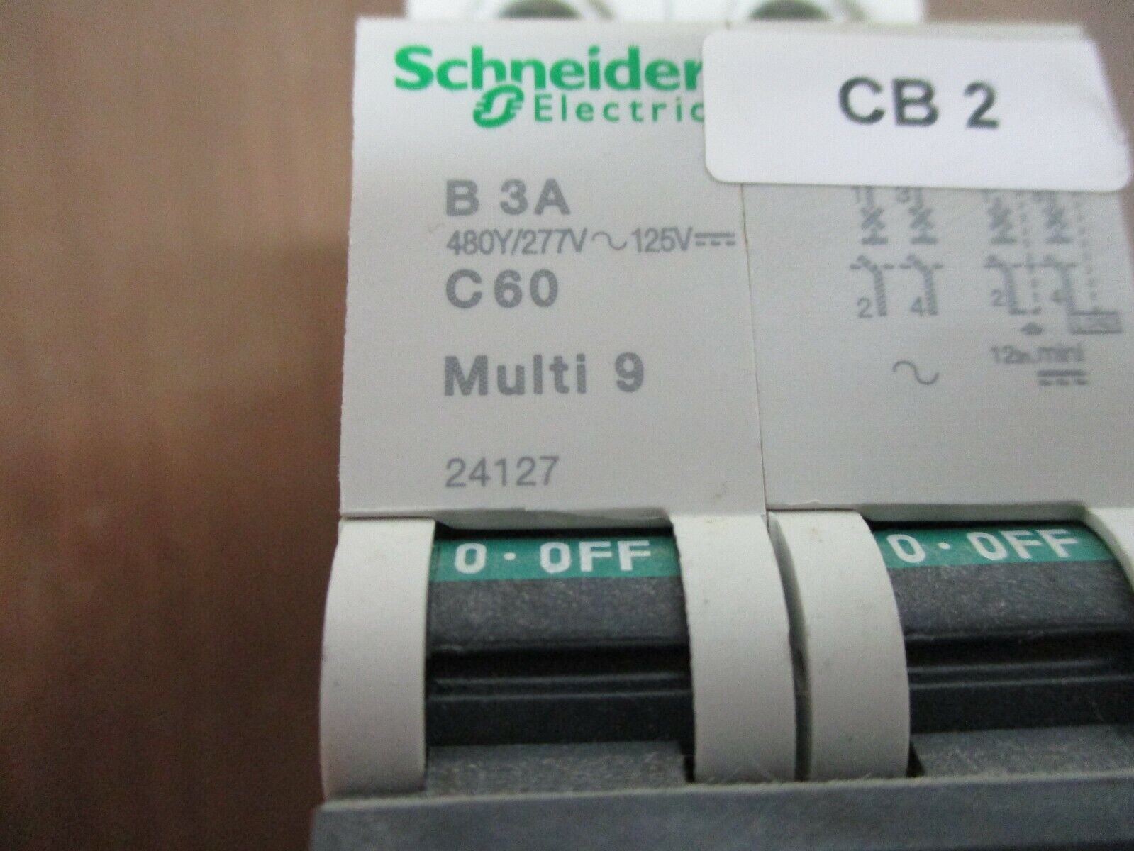 Schneider Electric Circuit Breaker 24127 3A 480Y/277V 2P Used