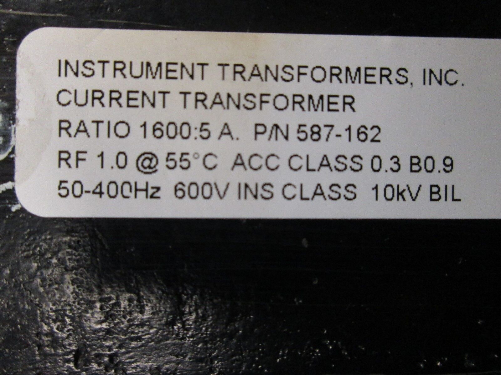 Instrument Transformers Current Transformer 587-162 1600:5A Ratio 600V 50-400Hz