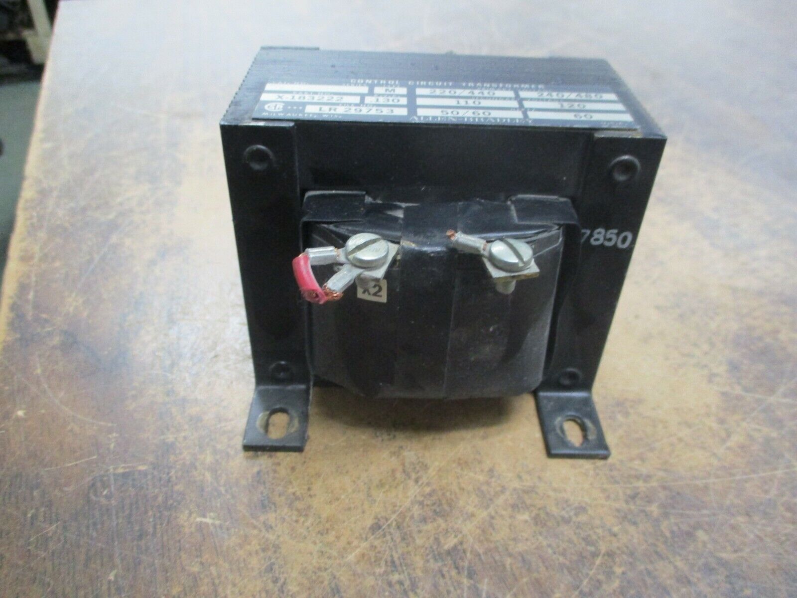 Allen-Bradley Type M Control Transformer X-183222 0.130KVA Pri:240/480V Sec:120V