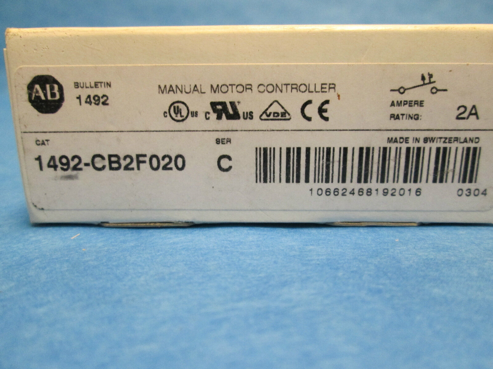 Allen-Bradley Circuit Breaker 1492-CB2F020 2A 480V 2P New Surplus