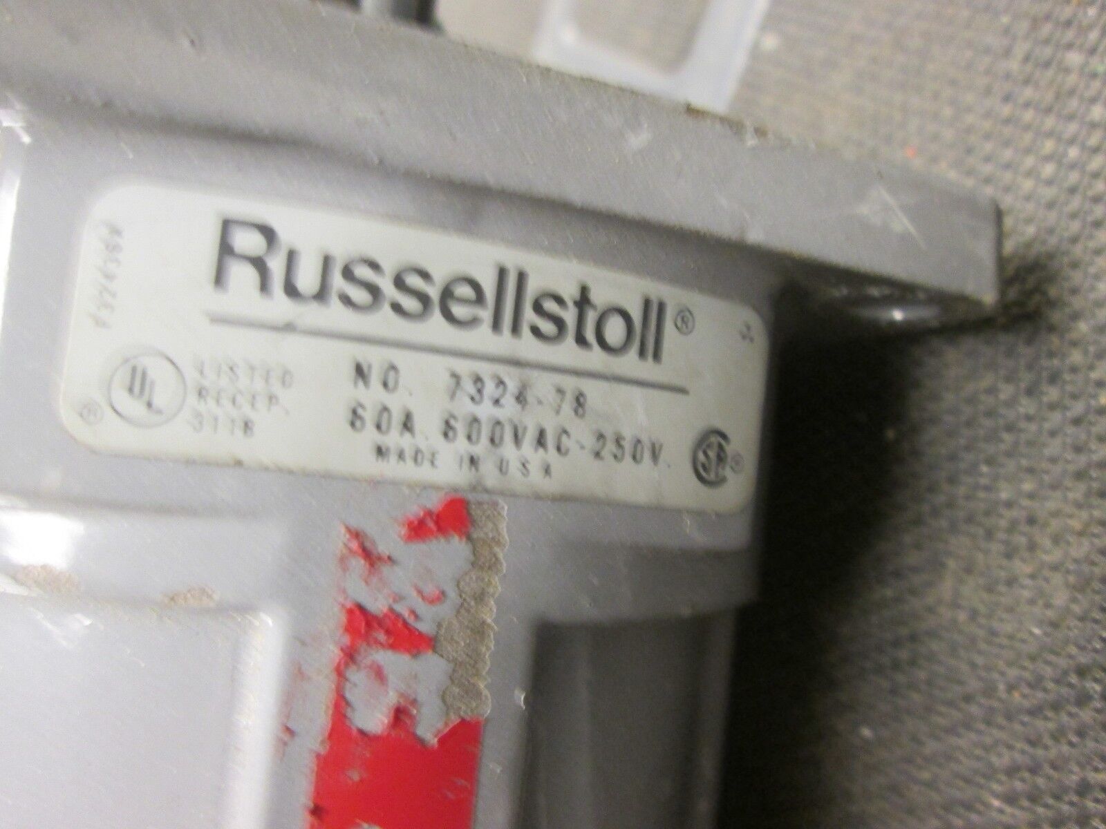 RussellStoll  Receptacle  7324-78  60A  600V  3P  4W