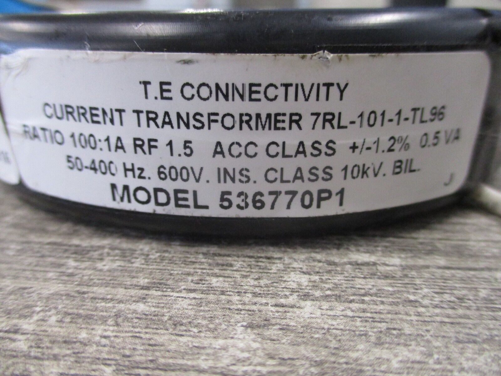 TE Connectivity Current Transformer 7RL-101-1-TL96 Model 536770P1 Ratio 100:1A