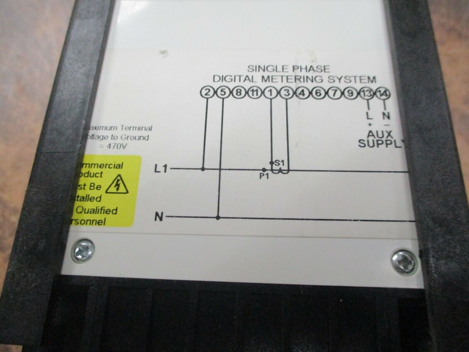 Crompton Digital Multimeter 244-INKW-QQA2 120V 0.5A 45/66Hz Aux: 100-250V AC/DC