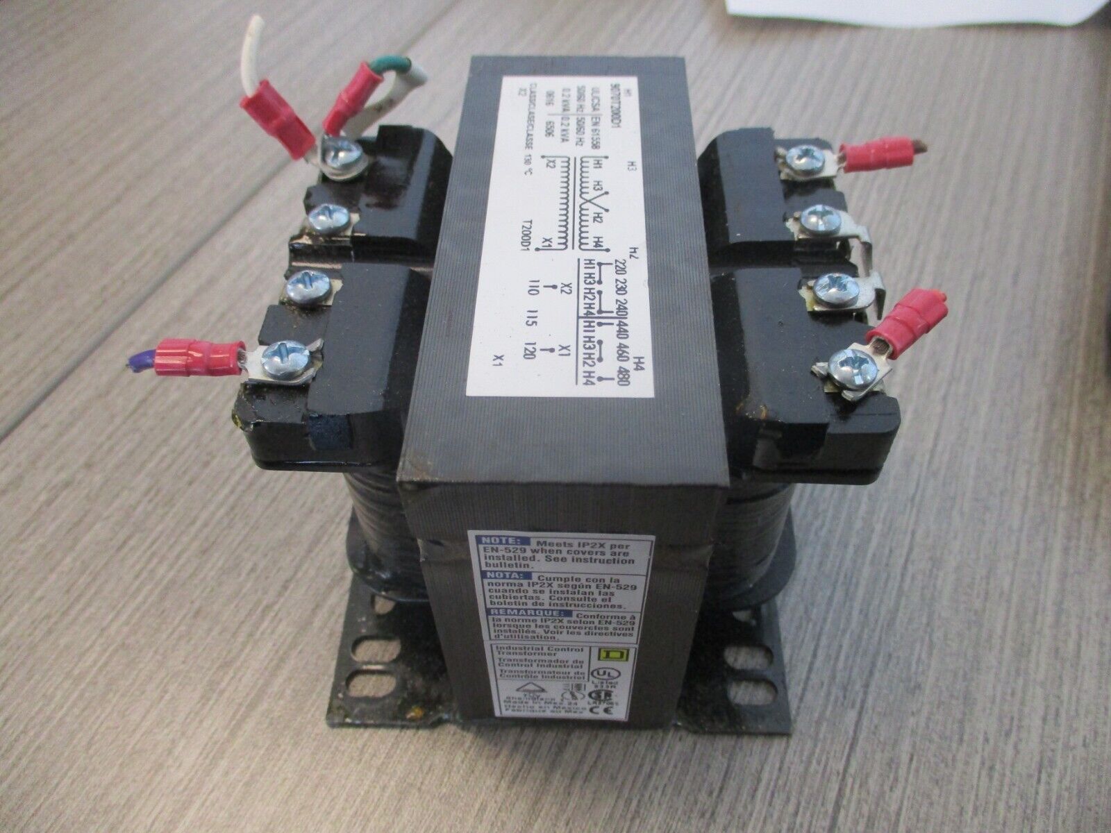 Square D Transformer 9070T200D1 0.2KVA used.