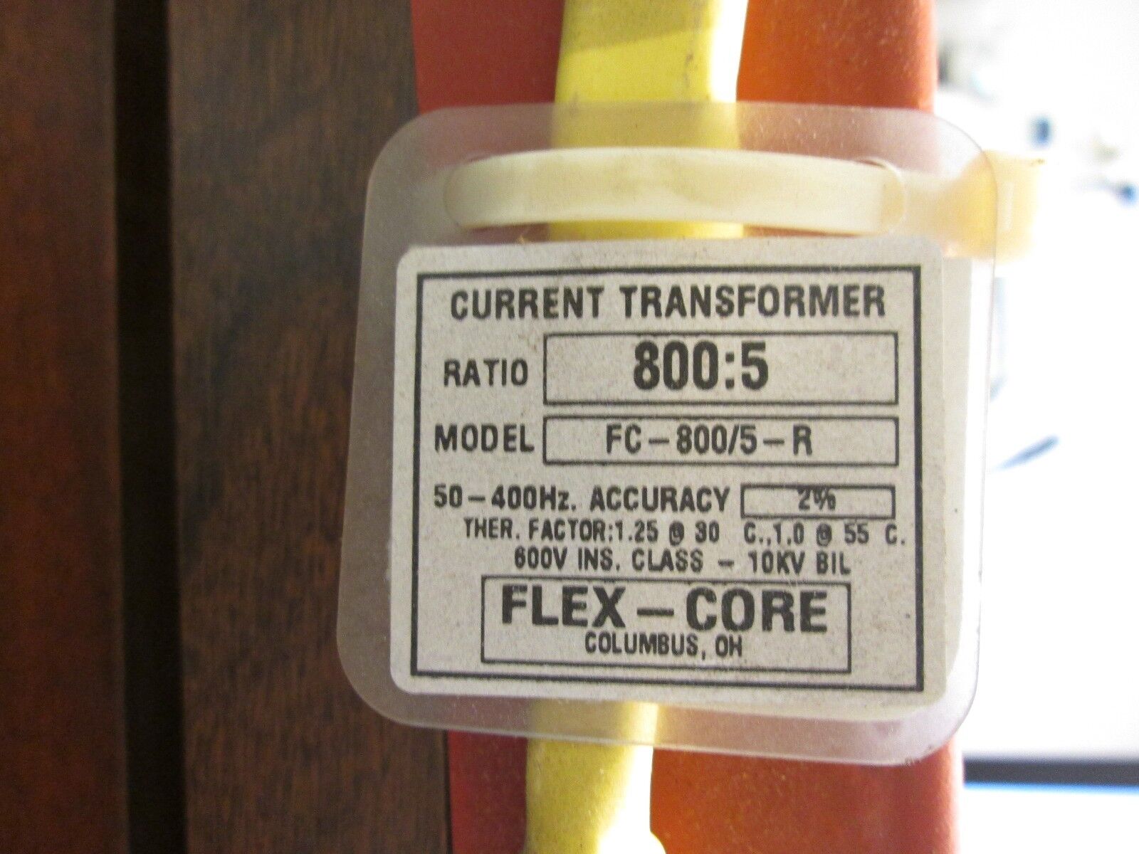 flex-core current transformer FC-800/5-R ratio 800:5A used