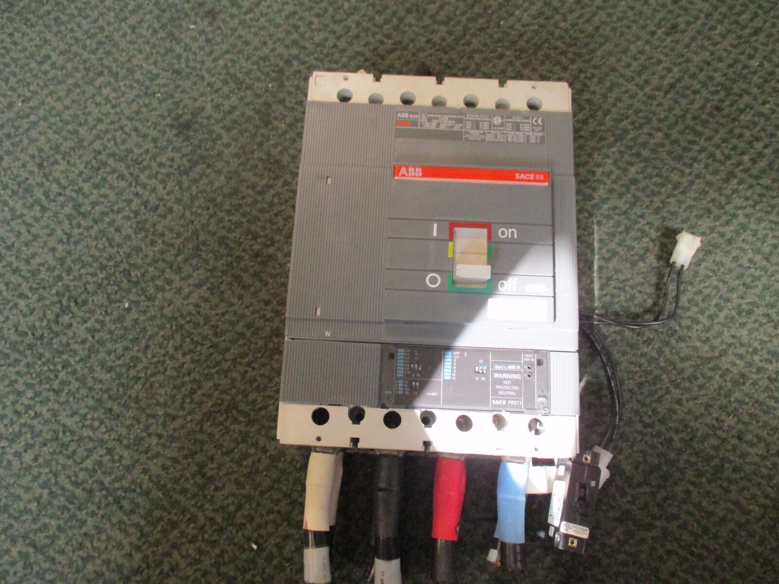 ABB SACE S5N Circuit Breaker w/Aux Switch PR211 400A 600V 4P Used