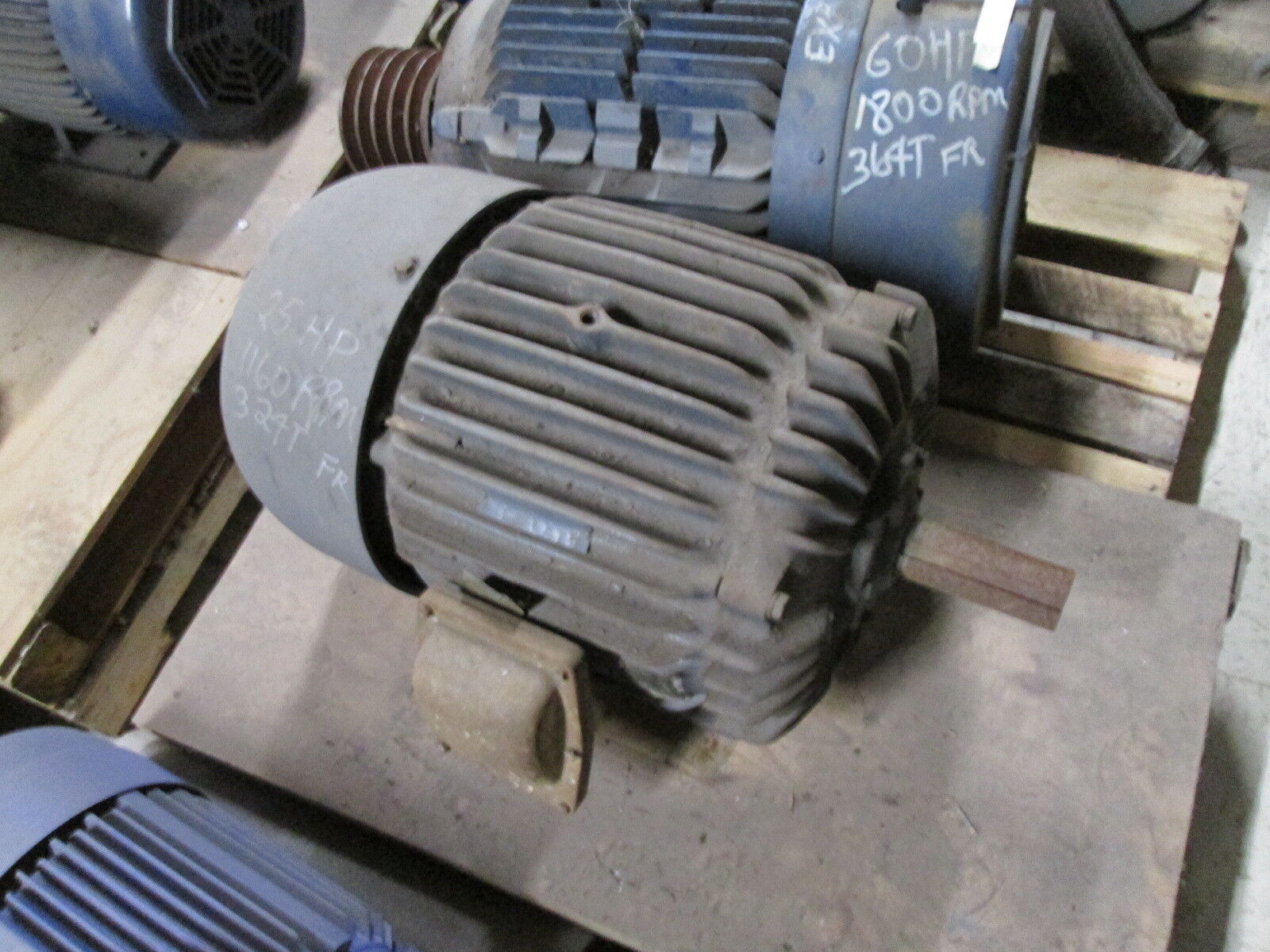 GE AC Motor 25HP 1200RPM FR:324T 230/460V 61/32A Used