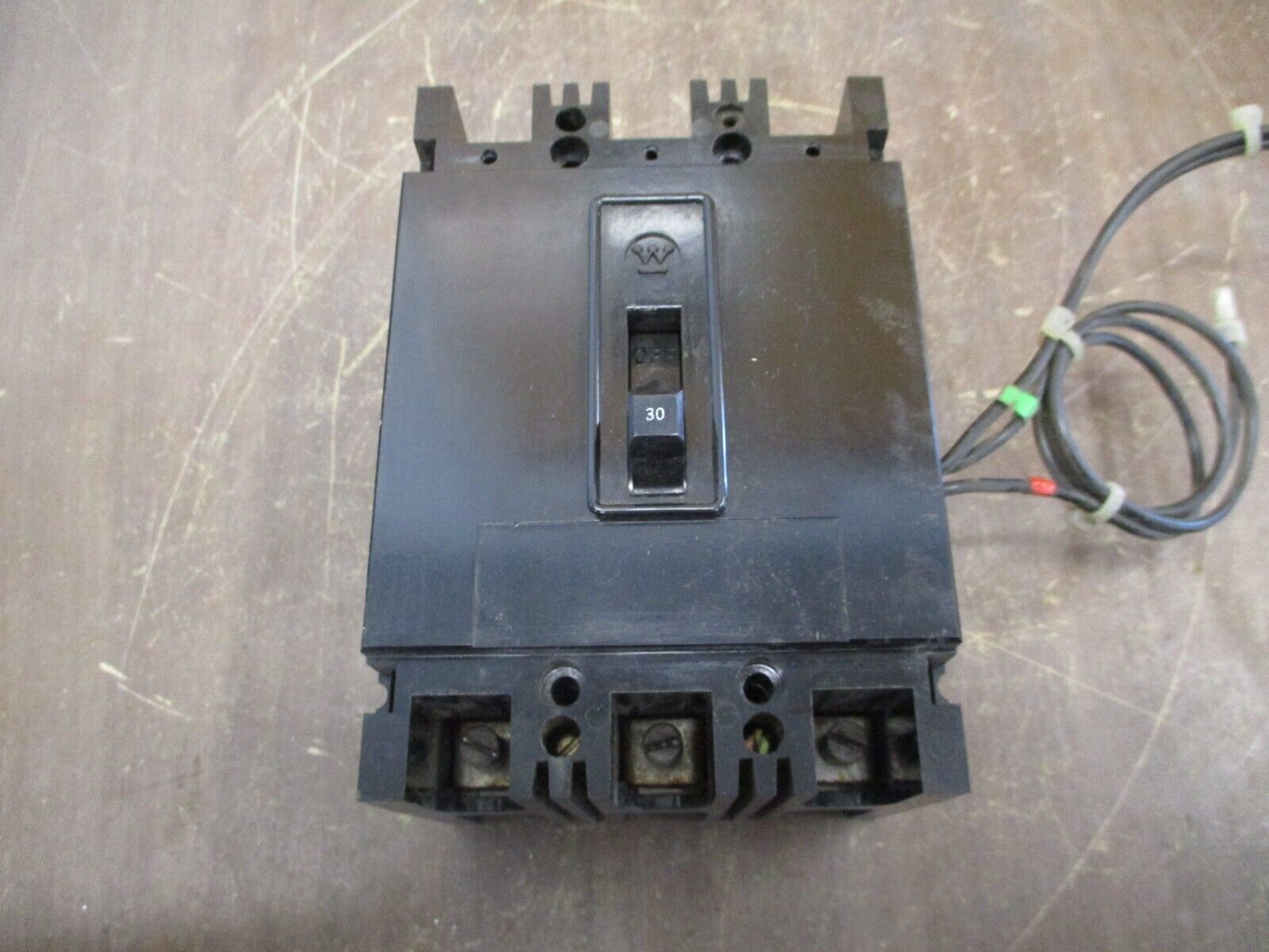 Westinghouse AB De-ion Circuit Breaker 46-E-7187 30A 600V 3P w/ Aux Switch Used