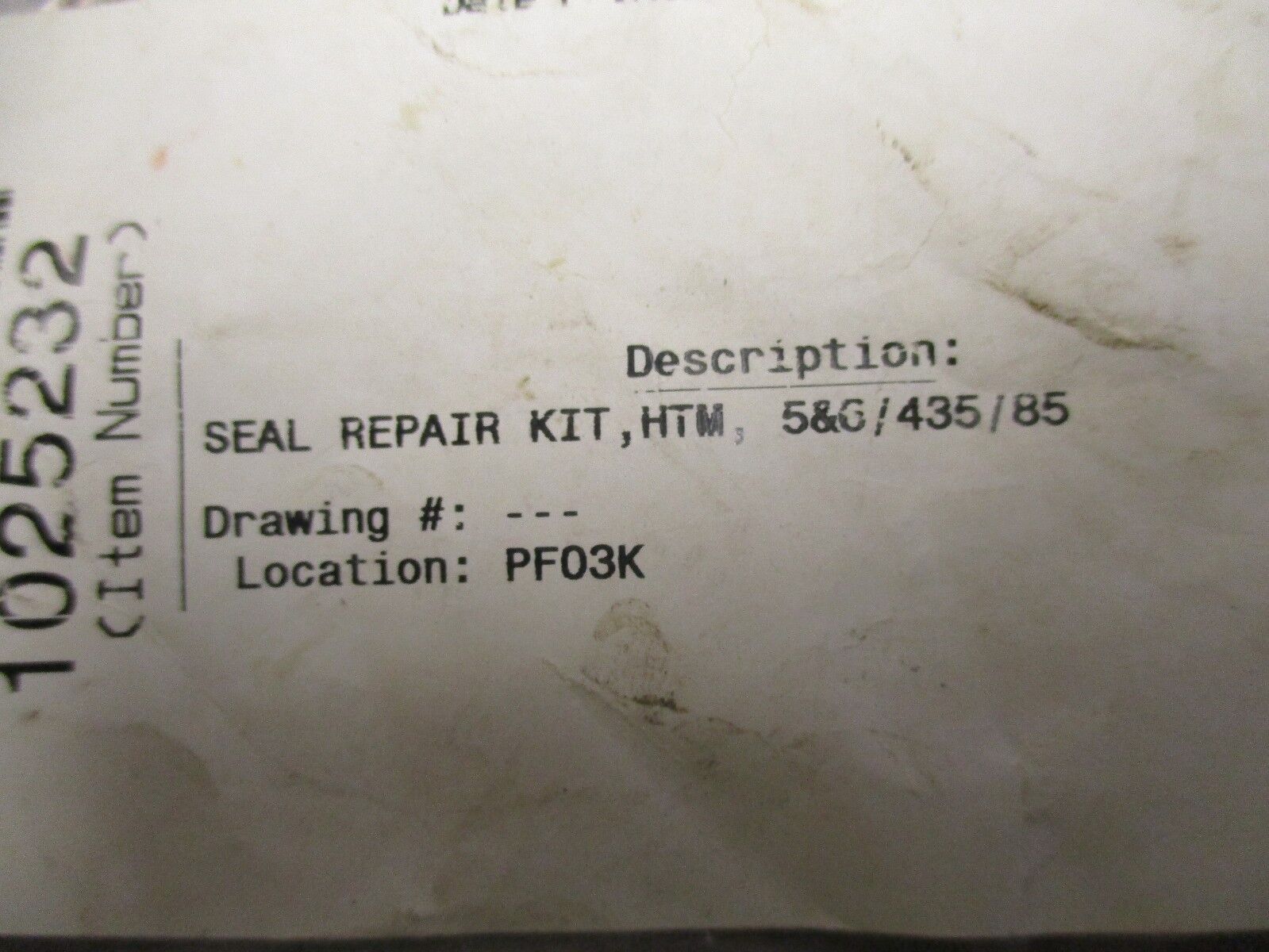 Lansing Seal Repair Kit 1025232 New Surplus