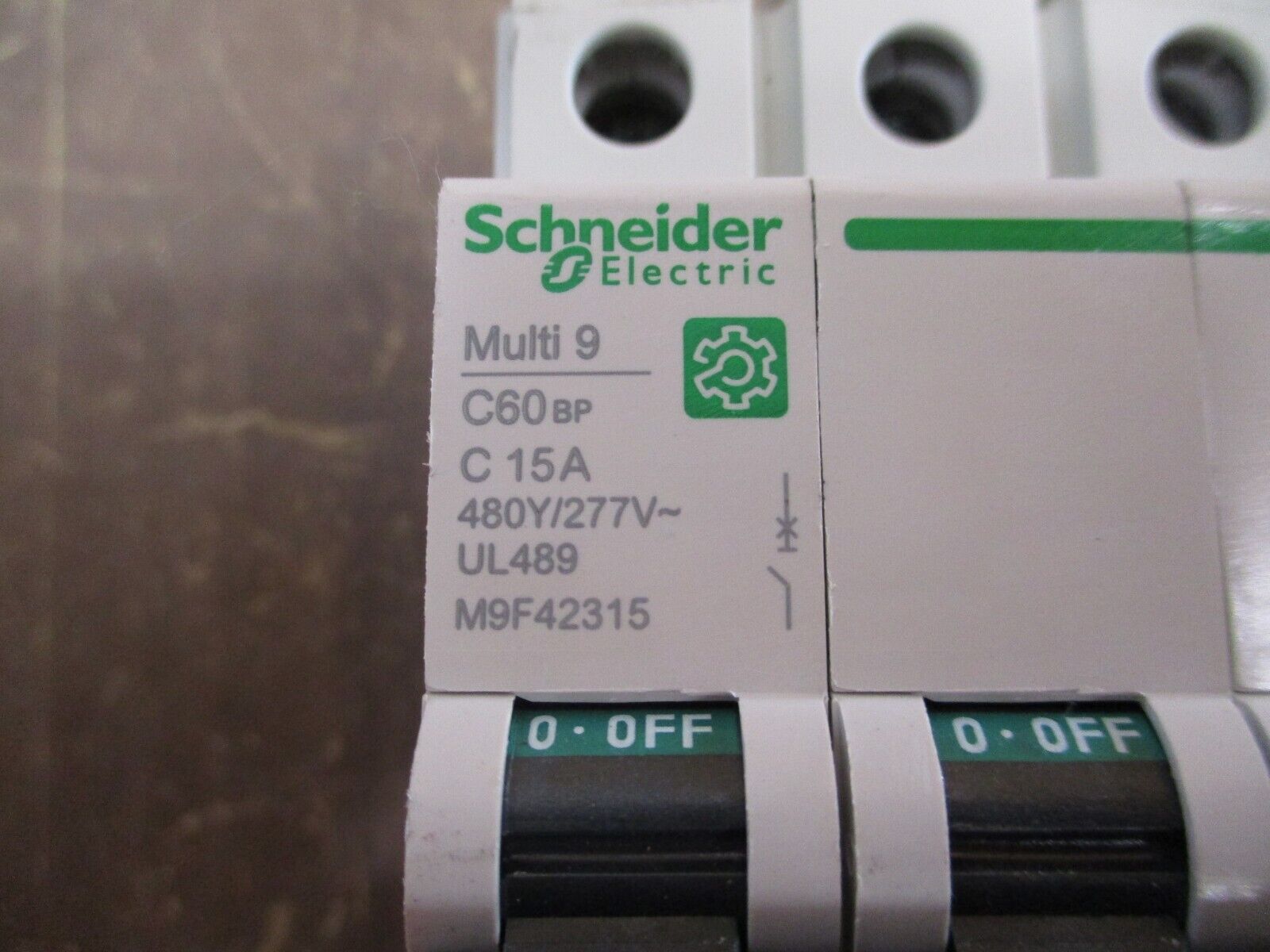 Schneider Electric Multi 9 Circuit Breaker M9F42315 15A 480Y/277V 3P Used