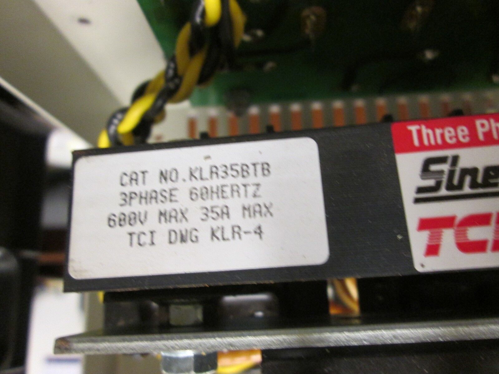 TCI dV/dTGuard KLC Output Filter KLC35B 600V 35A 3Ph 60Hz Used