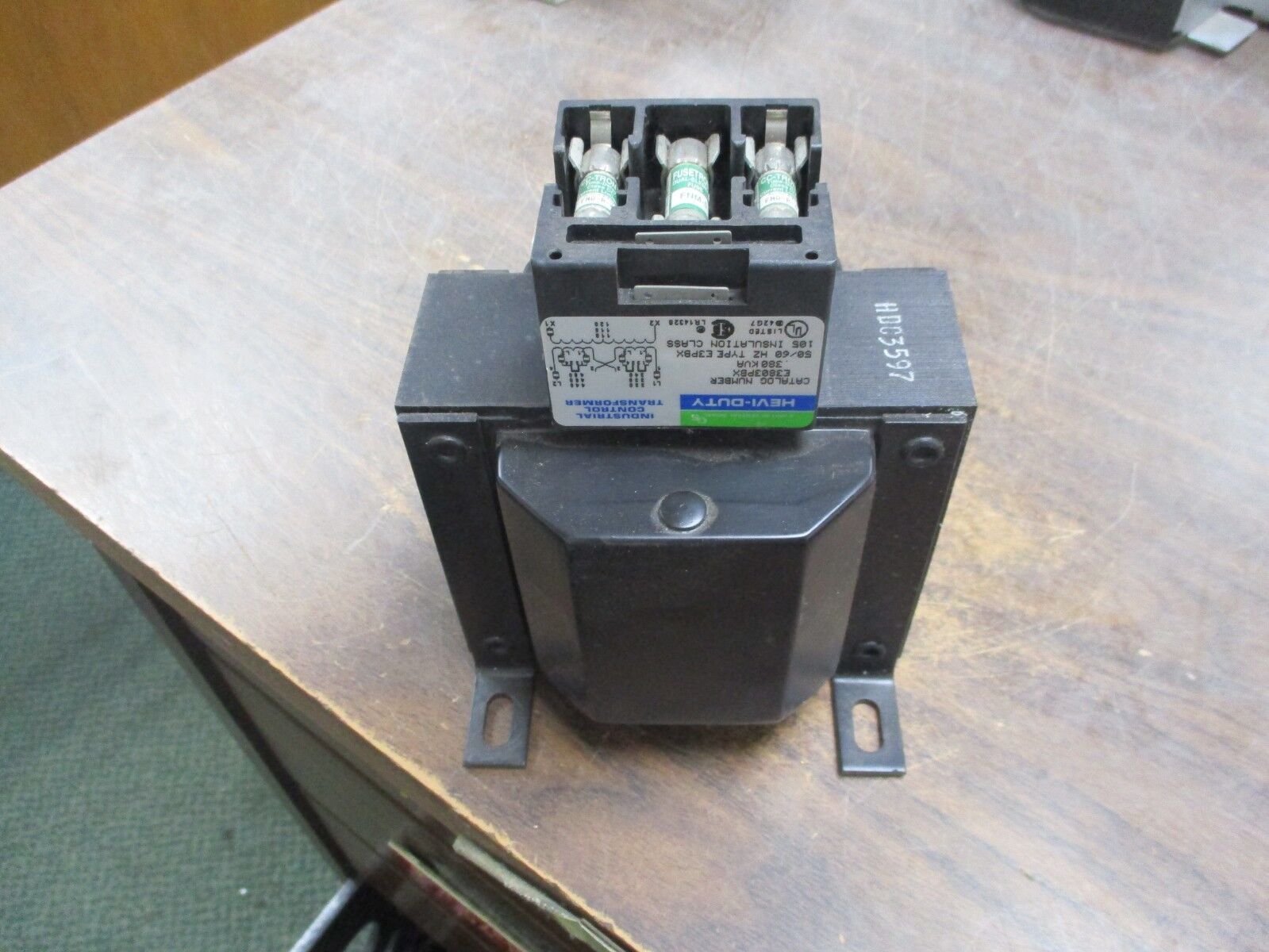 Hevi-Duty Control Transformer E3803PBX 0.380KVA Pri:240/480V Sec:120V 50/60Hz