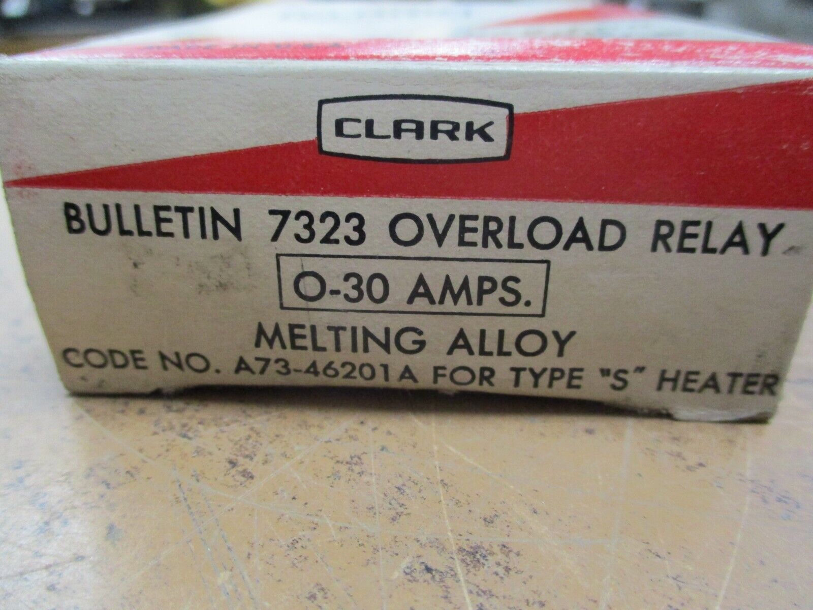 Clark Overload Relay 7323 0-30A New Surplus