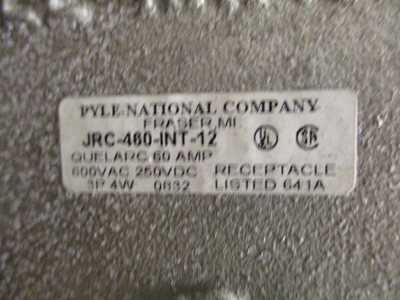 Pyle-National Fusible 3R Safety Switch w/ Receptacle WFRS-6036 60A 600V New Surp