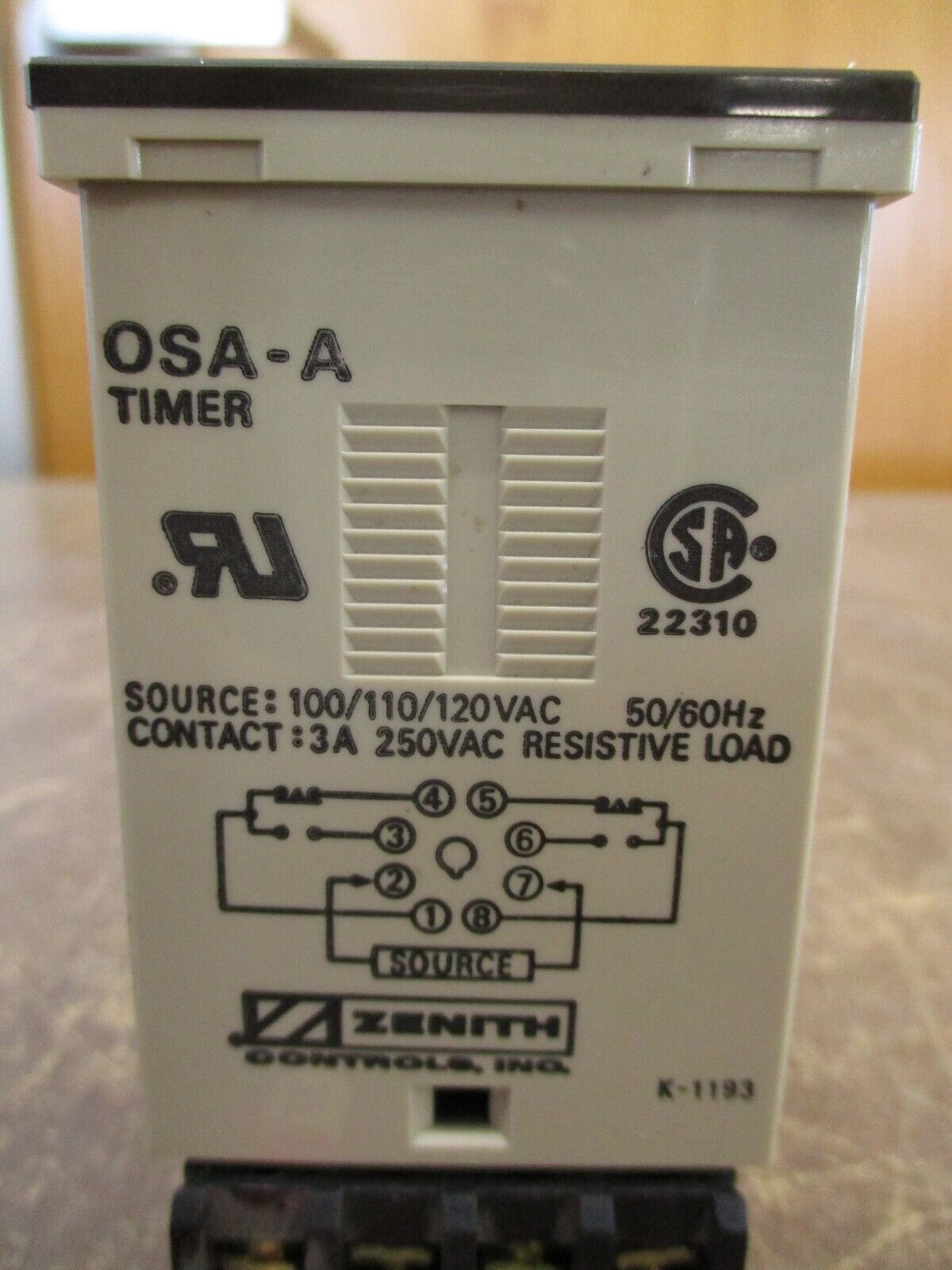 Zenith Timer OSA-A 100-120V 50-60Hz w/Base Used