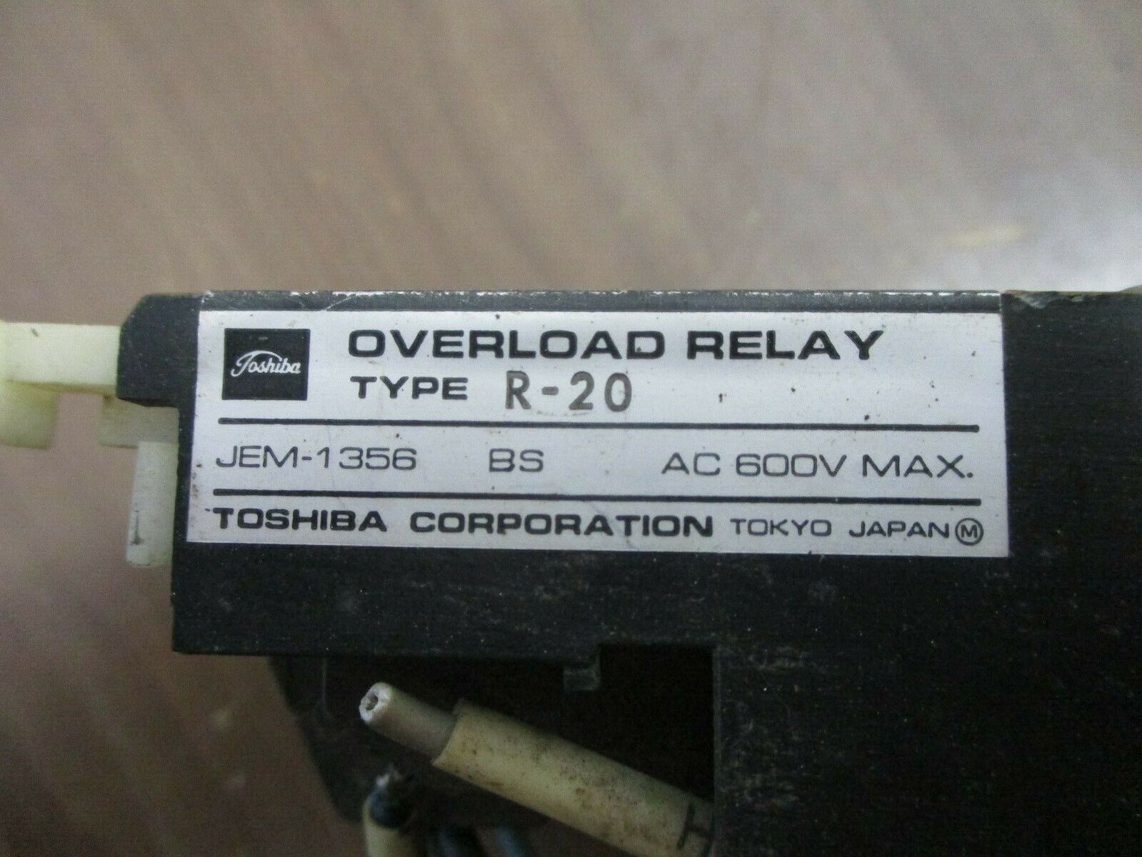 Toshiba Overload Relay R-20 600V 3P, Used