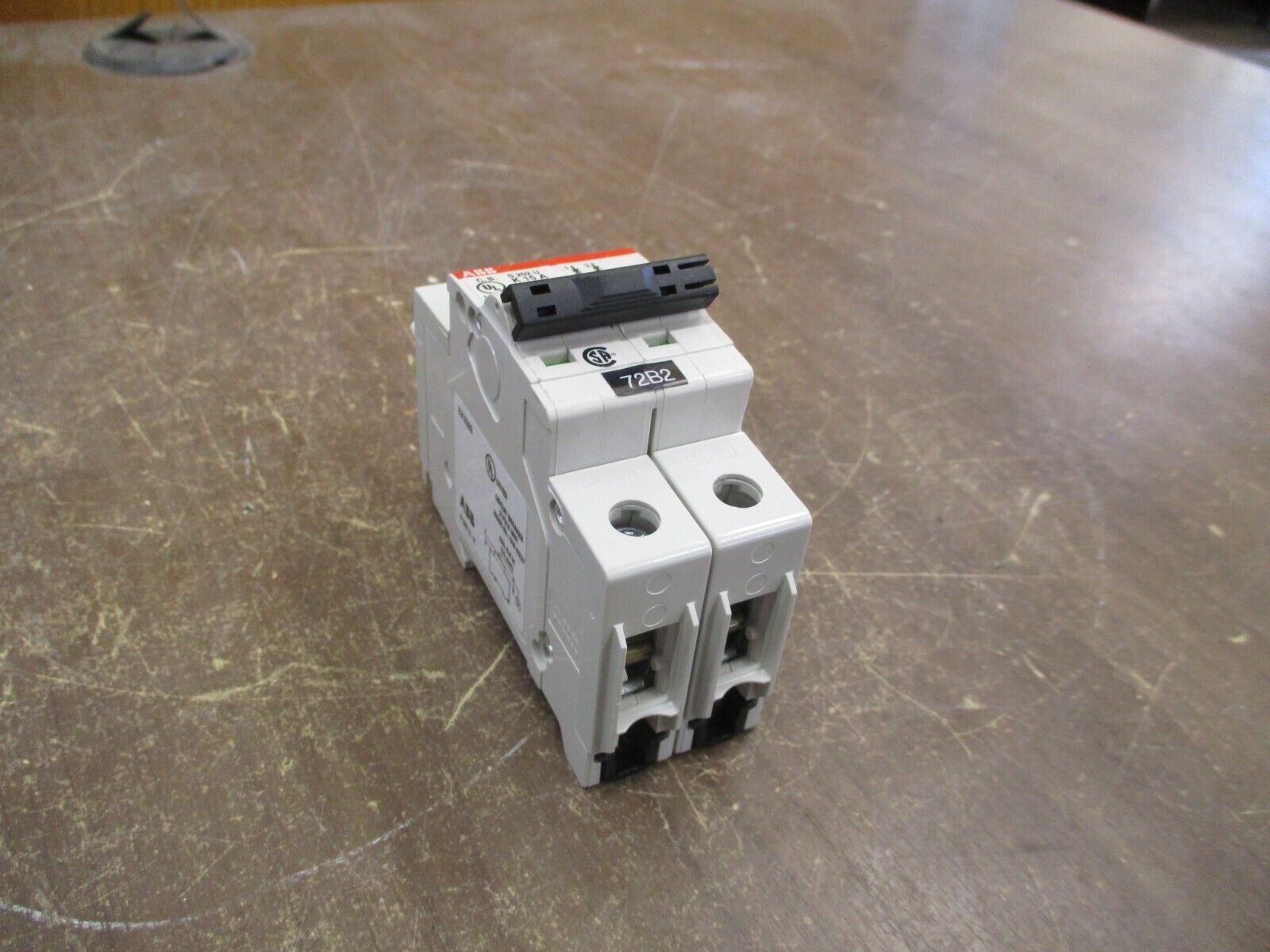 ABB Circuit Breaker S 202 U K15A 15A 240V 2P *Chipped DIN Rail Mount* Used