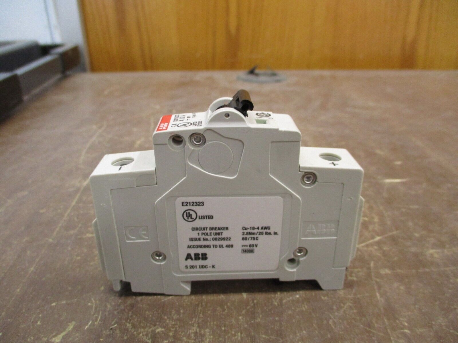 ABB Circuit Breaker S201UDC K 10 A 10A 60VDC 1P Used