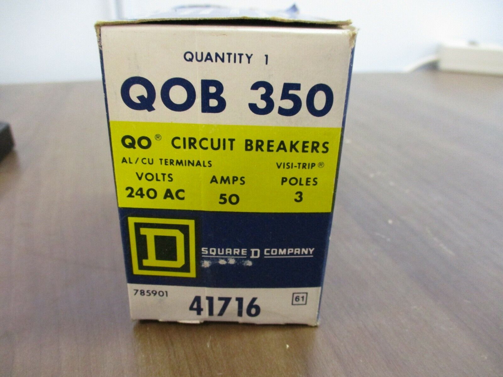 Square D QO Circuit Breaker QOB 350  50A 240V 3P New Surplus