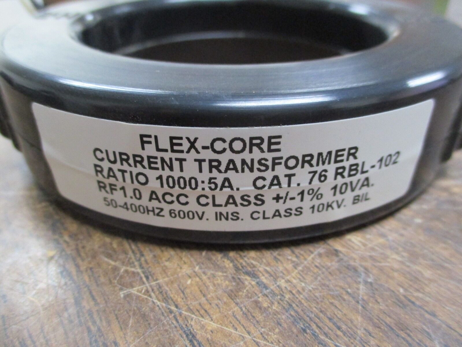 Flex-Core Current Transformer 76 RBL-102 Ratio 1000:5A 600V 50-400Hz 10KV BIL